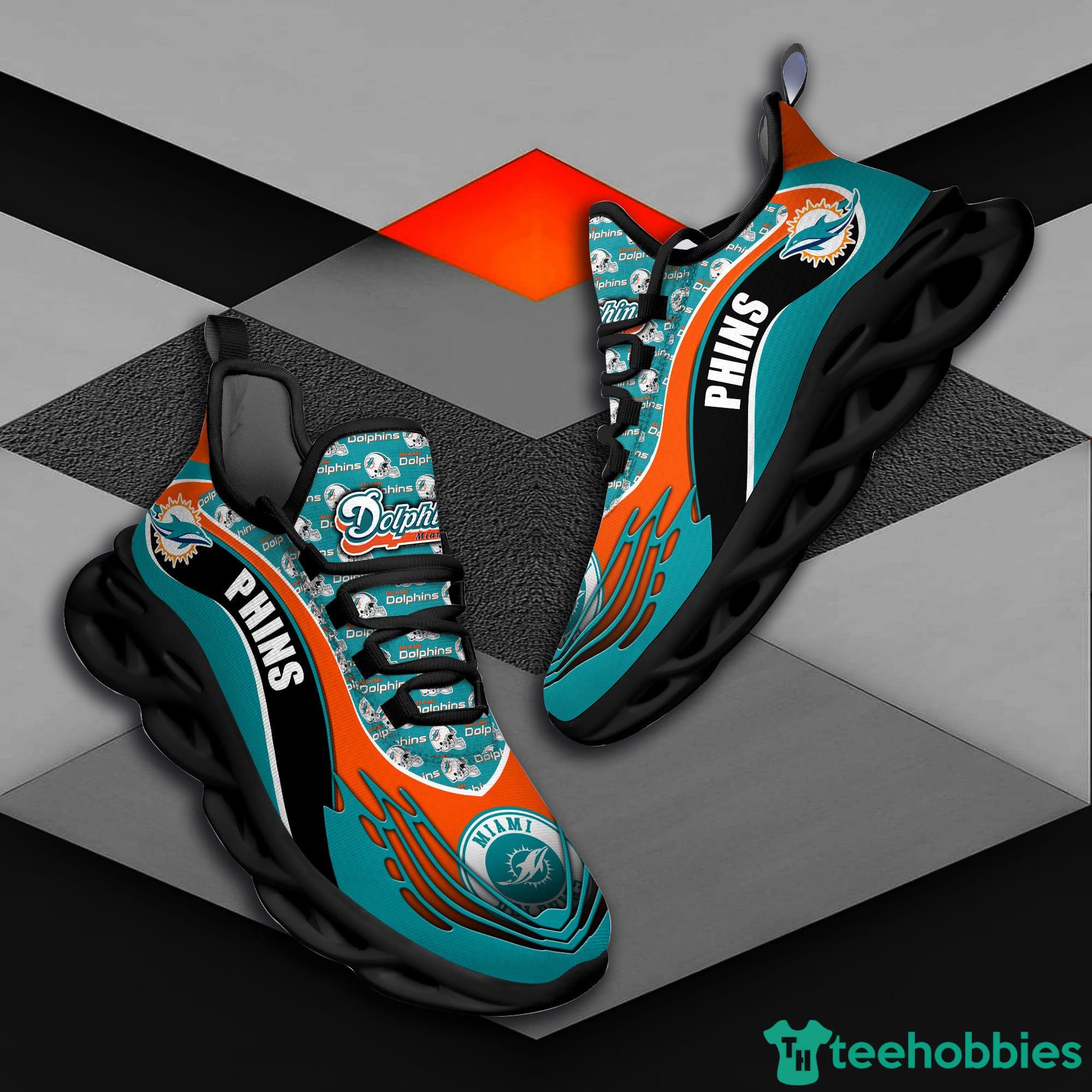 Miami Dolphins NFL Max Soul Sneakers Sport Shoes Product Photo 2