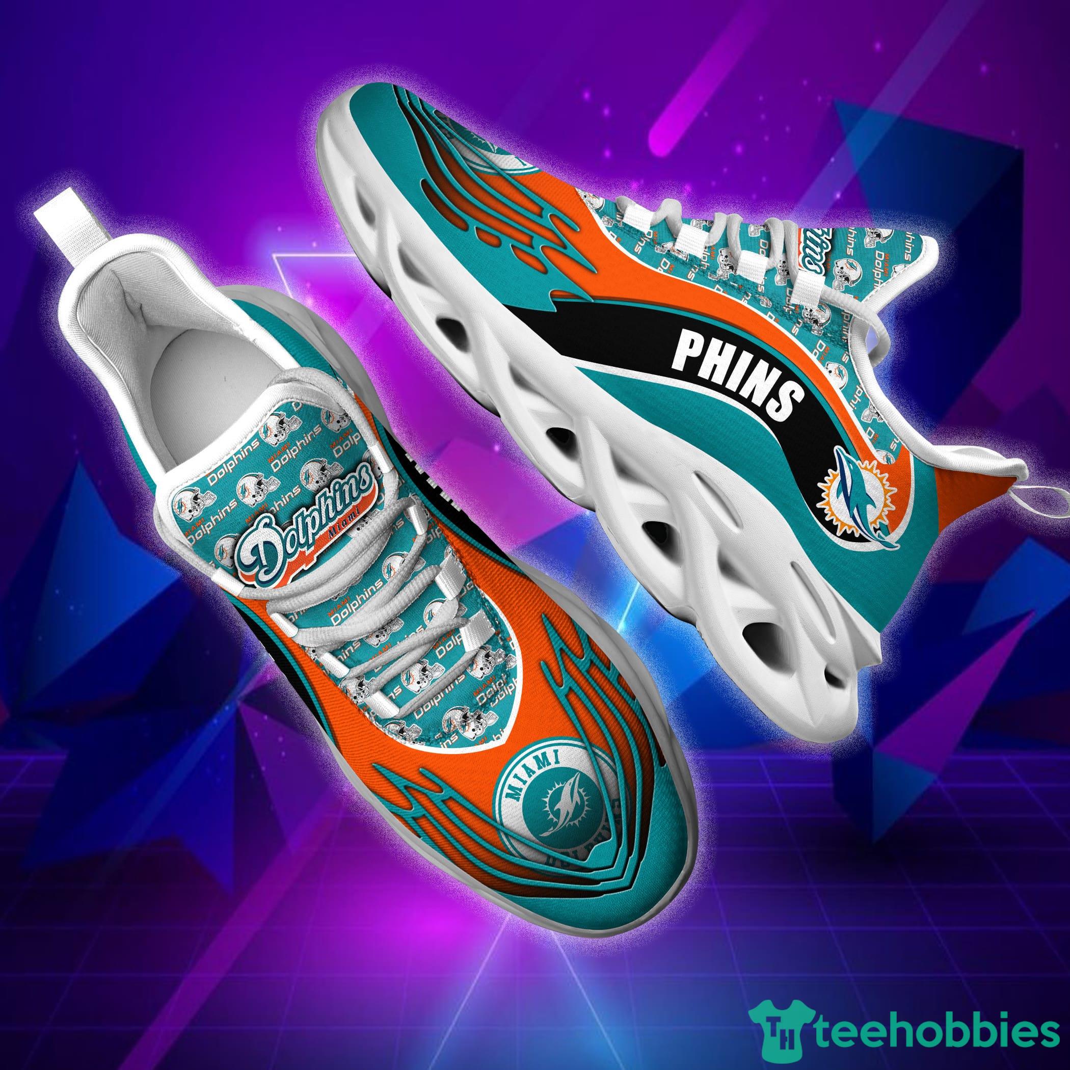 Miami Dolphins NFL Max Soul Sneakers Sport Shoes Product Photo 3