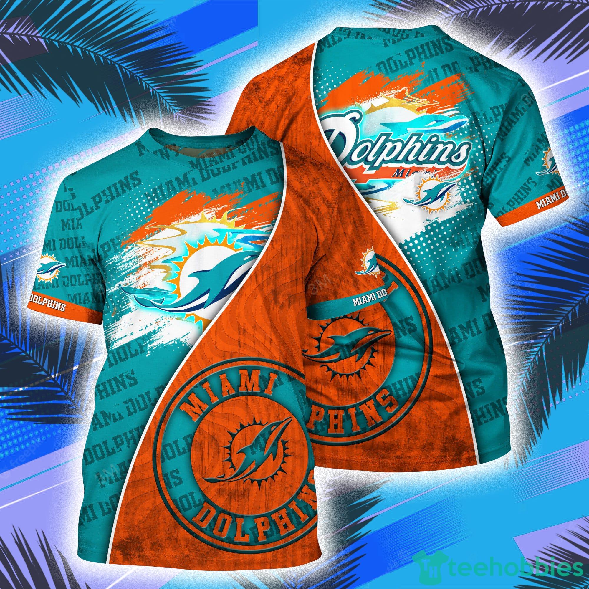 Miami Dolphins NFL Symbol All Over Print 3D T-Shirt Product Photo 1