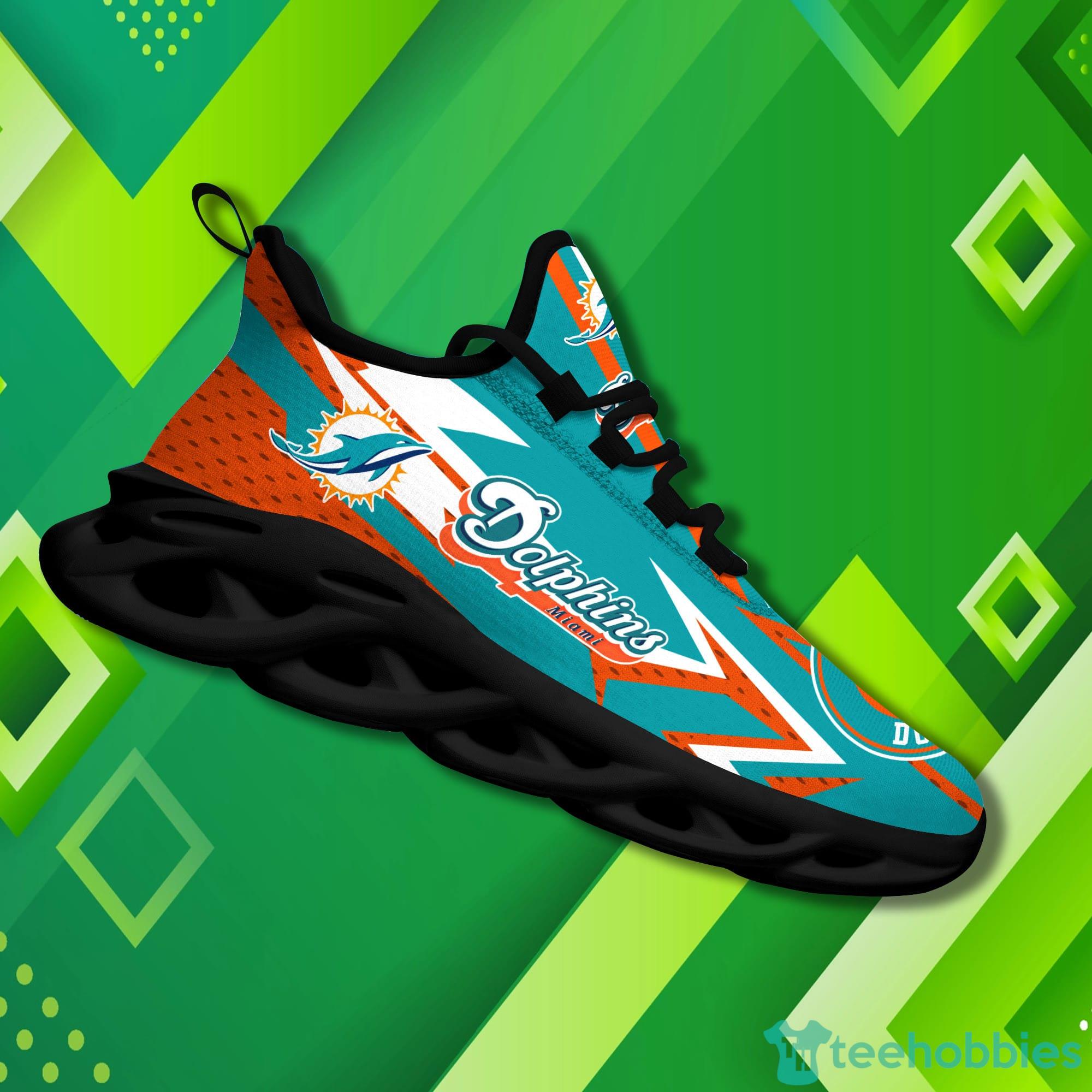 NFL Miami Dolphins New Design Logo Max Soul Shoes Custom Name Men Women -  Freedomdesign