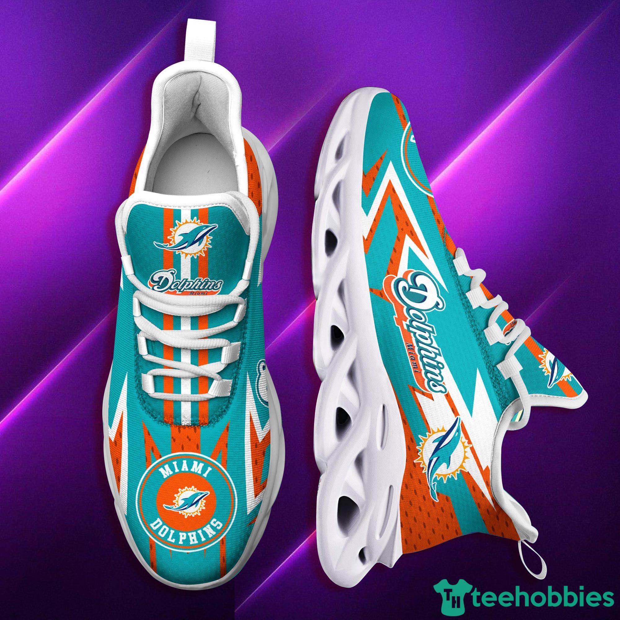 Miami Dolphins NFL Clunky Sneakers Max Soul Shoes - Growkoc