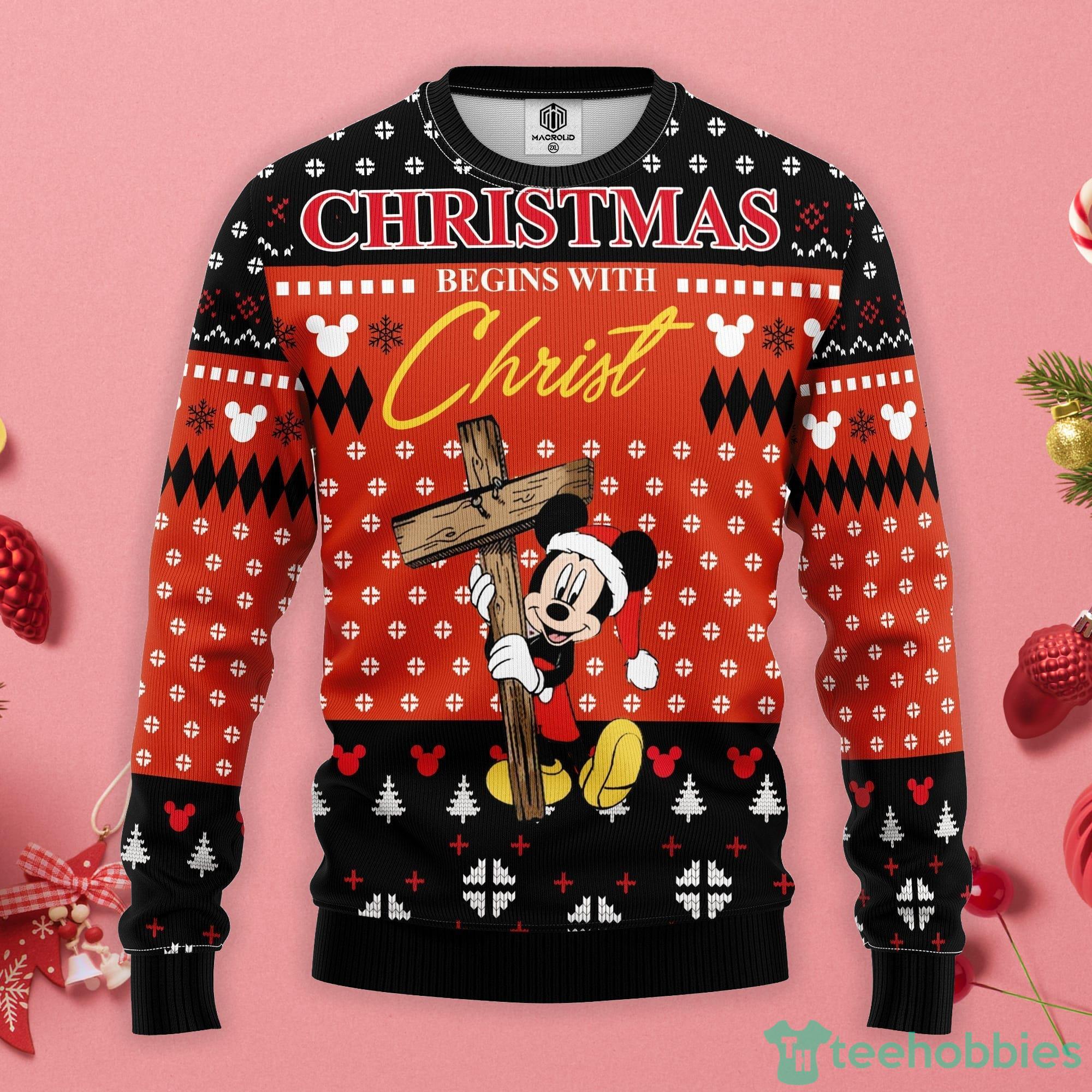 Mice Christ Christmas Gift Ugly Christmas Sweater Product Photo 1