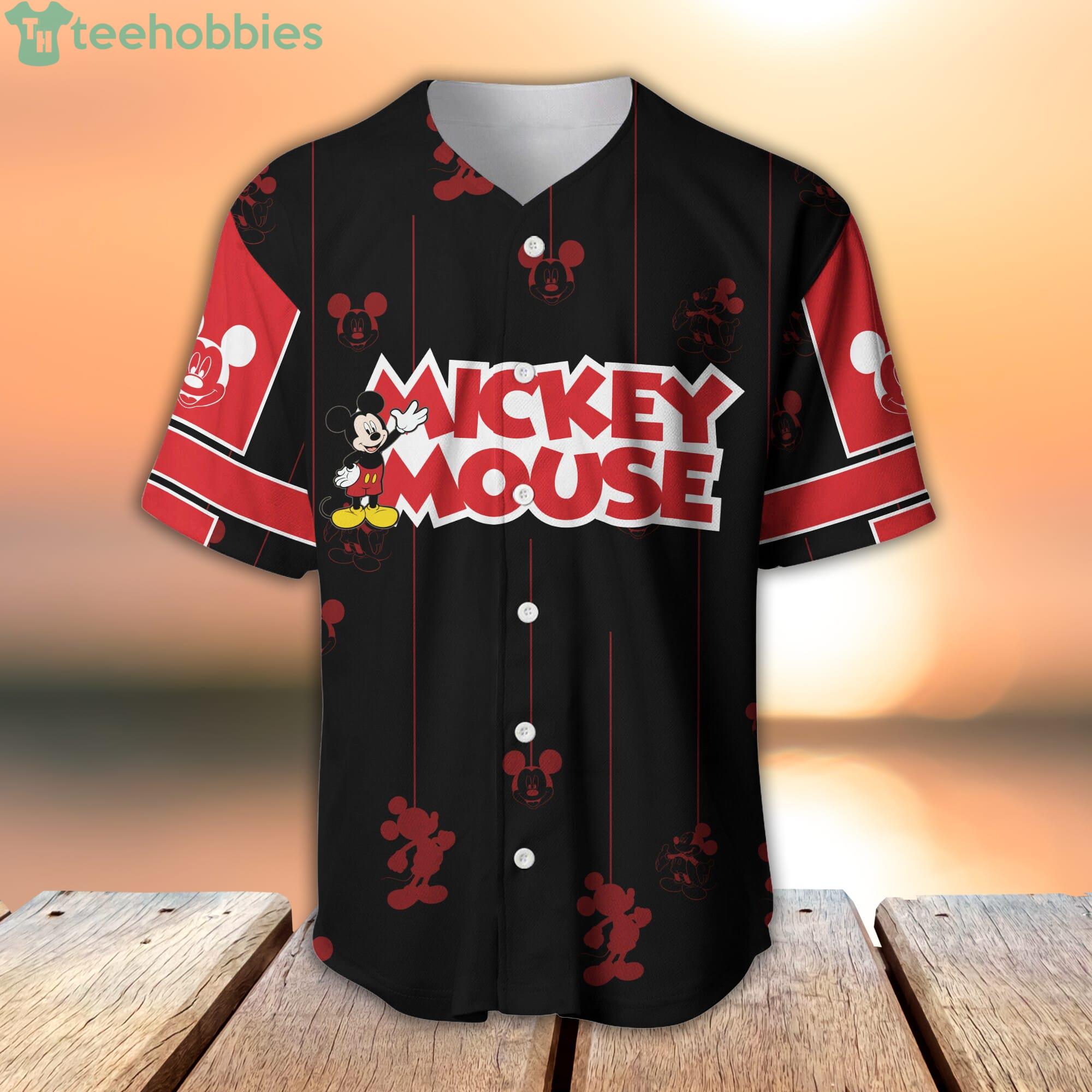 Mickey Mouse Red And White 3D Baseball Jersey Shirt - Bring Your Ideas,  Thoughts And Imaginations Into Reality Today