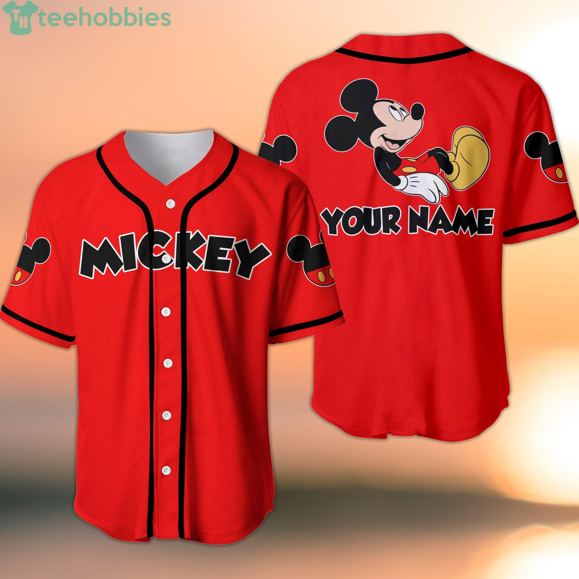 Personalized Chilling Mickey Mouse Disney 3D Baseball Jersey - Pink - Bring  Your Ideas, Thoughts And Imaginations Into Reality Today