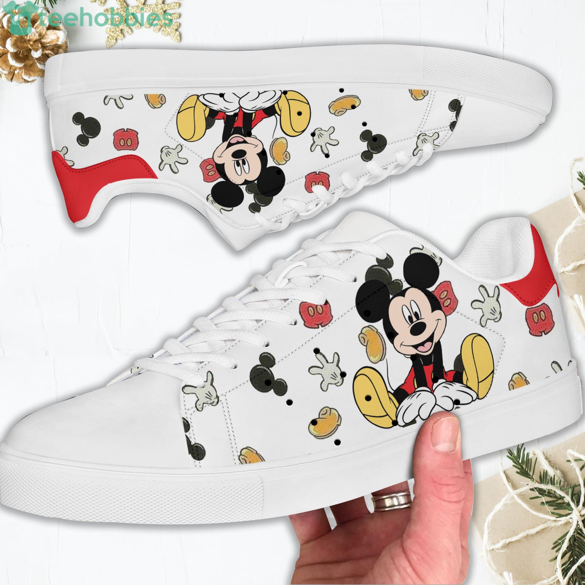 Mickey Mouse Red White Stan Smith Disney Carrtoon Low Top Skate Shoes Product Photo 1