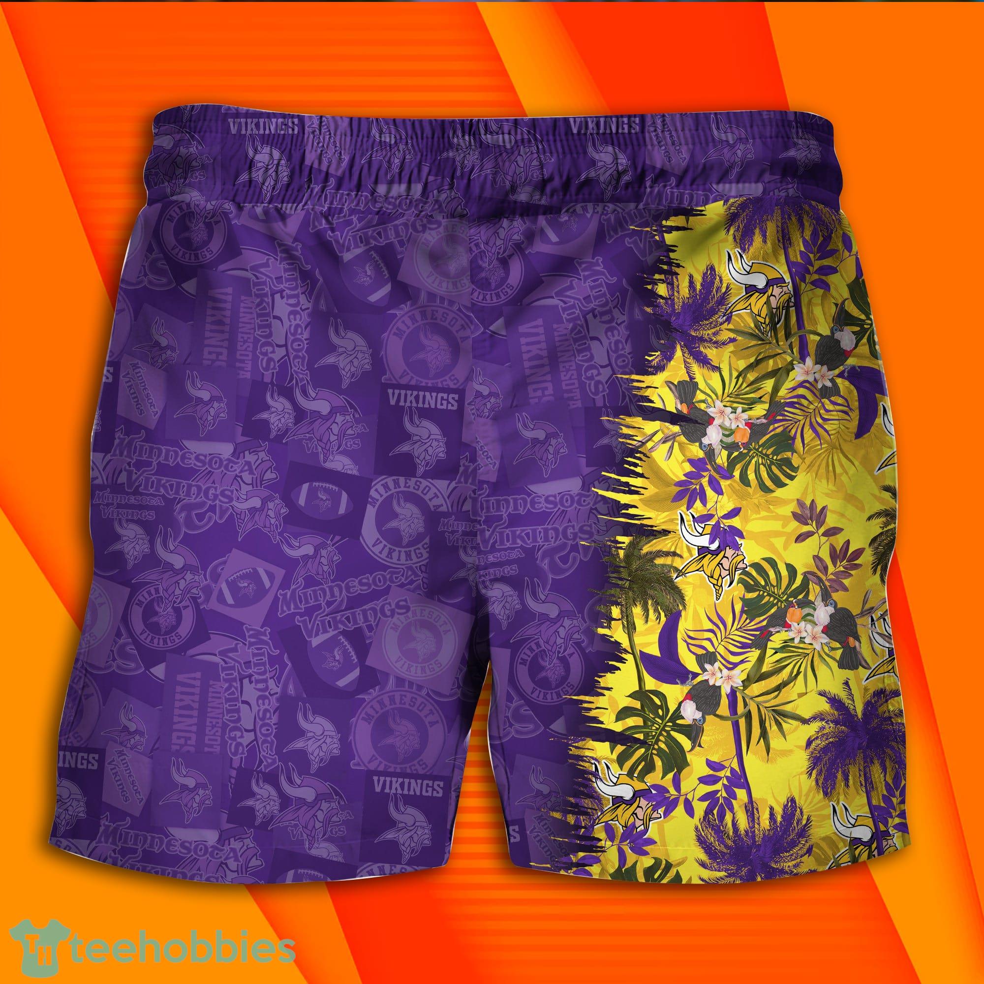 Minnesota Vikings Custom Name NFL Hawaiian Shirt And Shorts Gift For Men  And Women Fans - Banantees