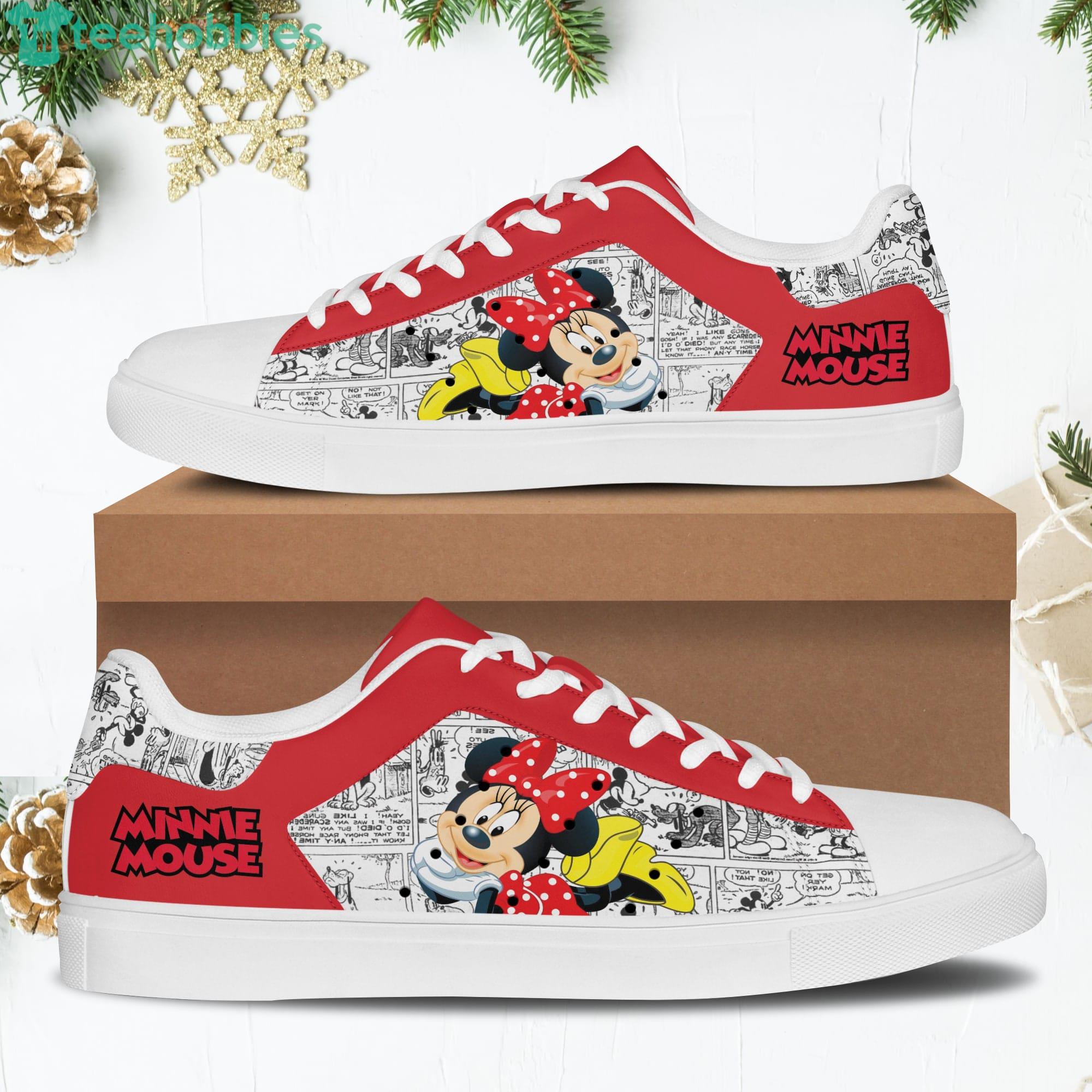 Minnie Mouse Red White Stan Smith Disney Low Top Skate Shoes Product Photo 1