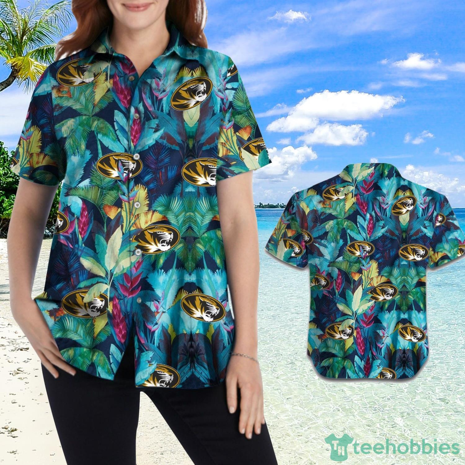 Missouri Tigers Floral Tropical Hawaiian Shirt Product Photo 2