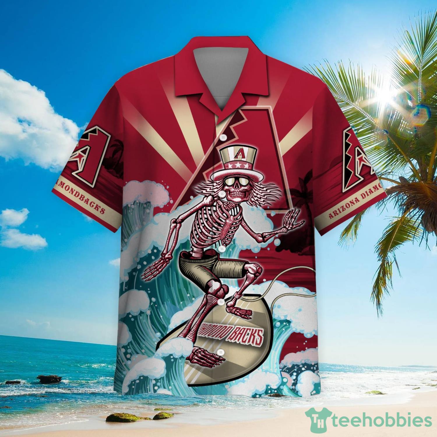 MLB Arizona Diamondbacks Grateful Dead Hawaiian Shirt Product Photo 2