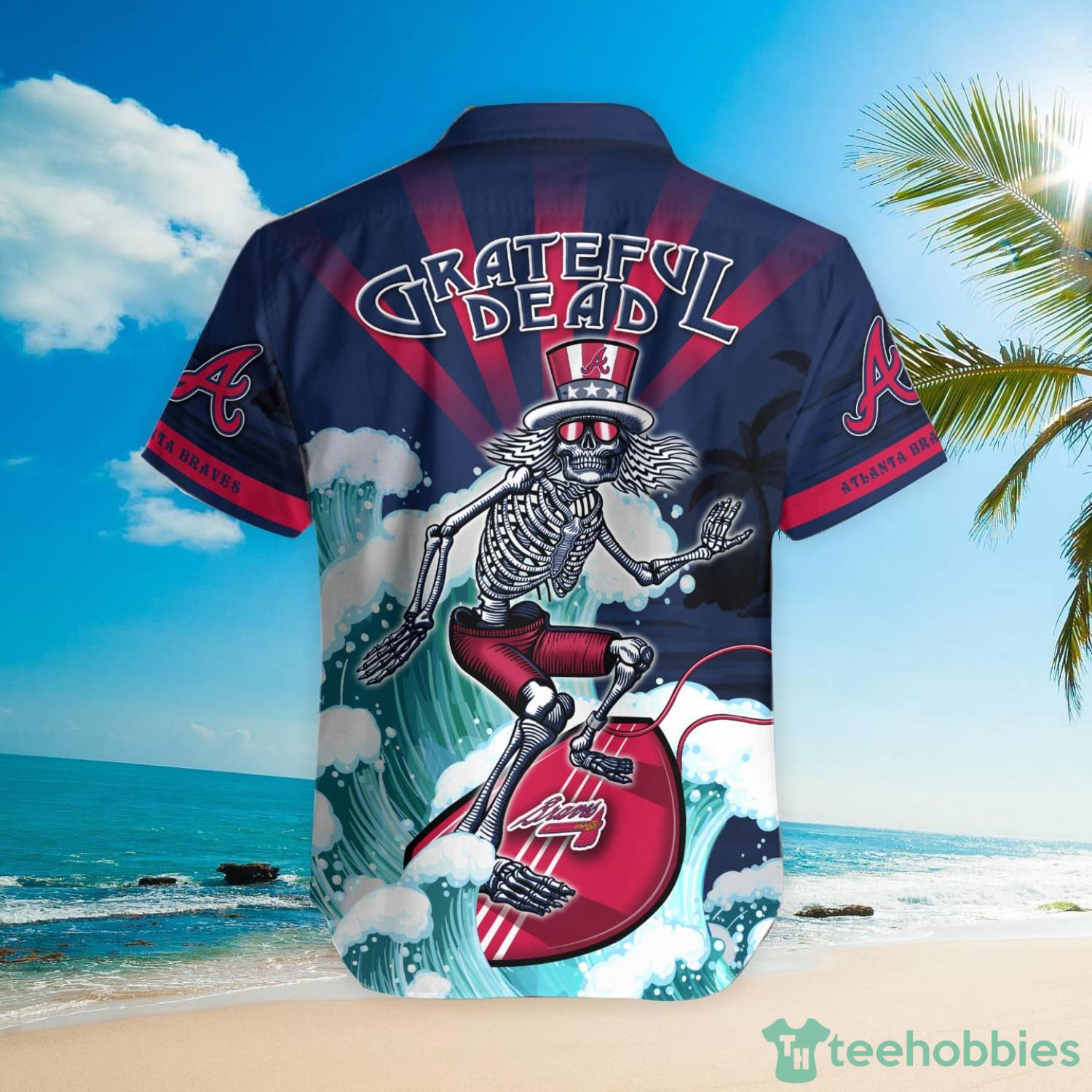 MLB Atlanta Braves Grateful Dead Hawaiian Shirt Product Photo 3