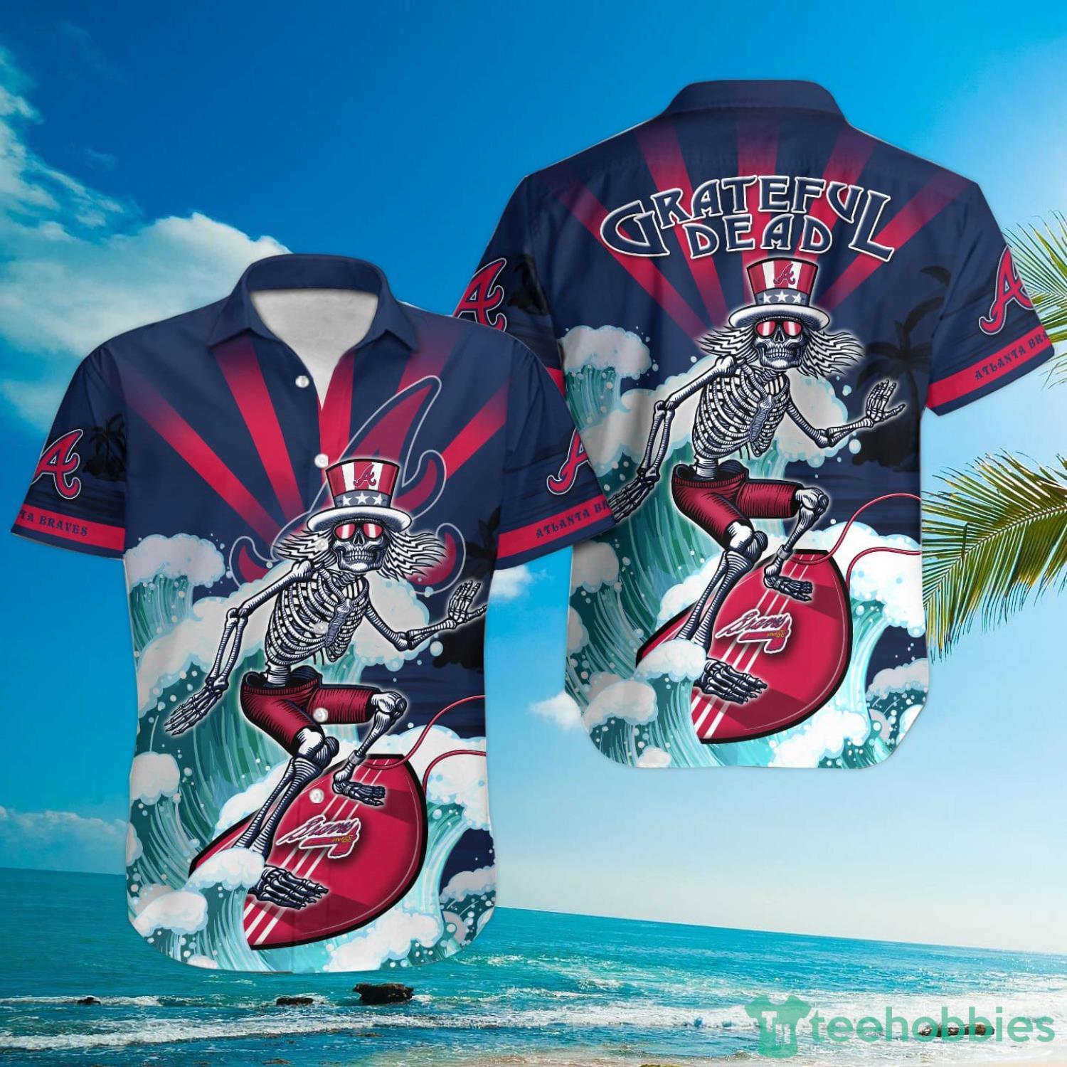 MLB Atlanta Braves Grateful Dead Hawaiian Shirt Product Photo 1