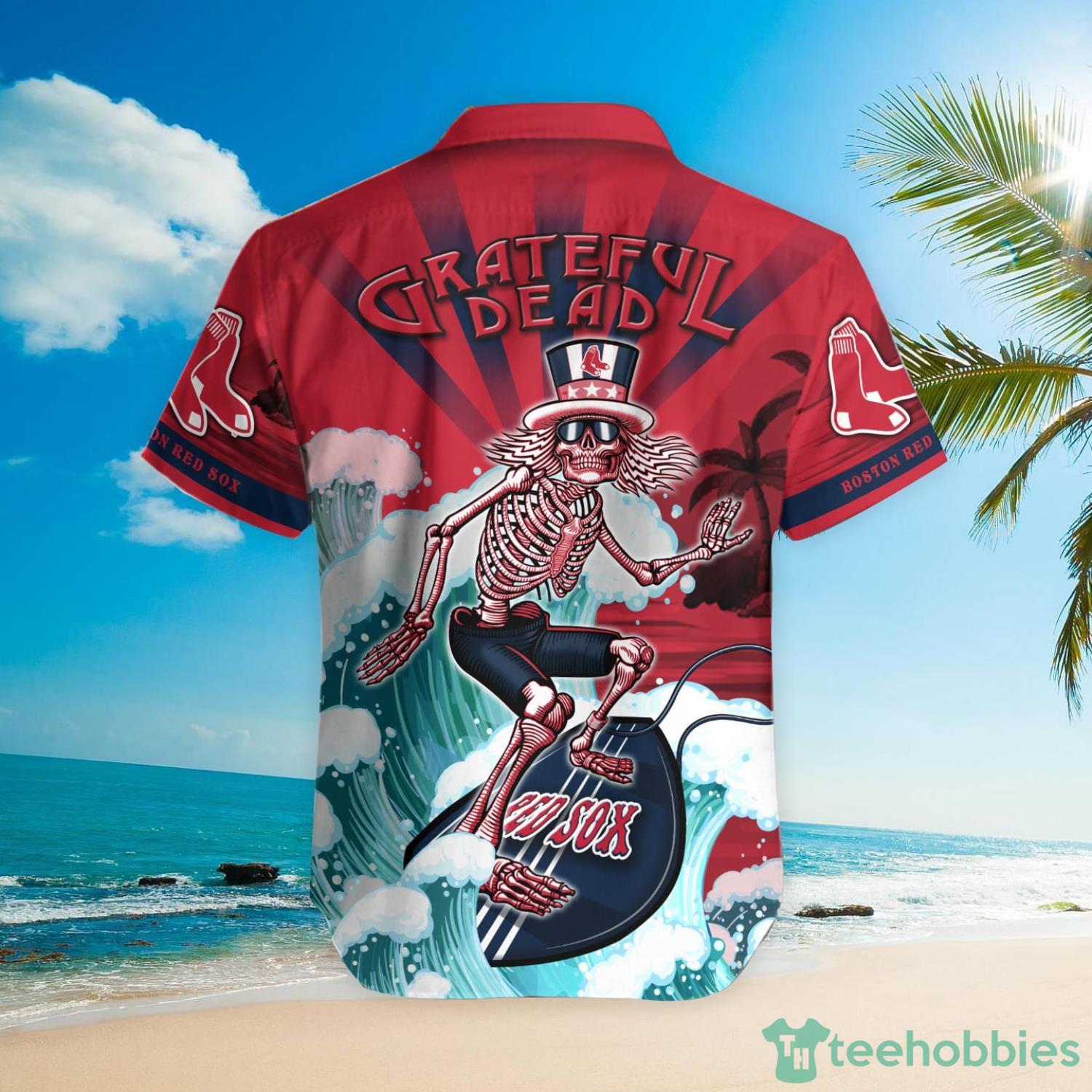 MLB Boston Red Sox Grateful Dead Hawaiian Shirt Product Photo 3