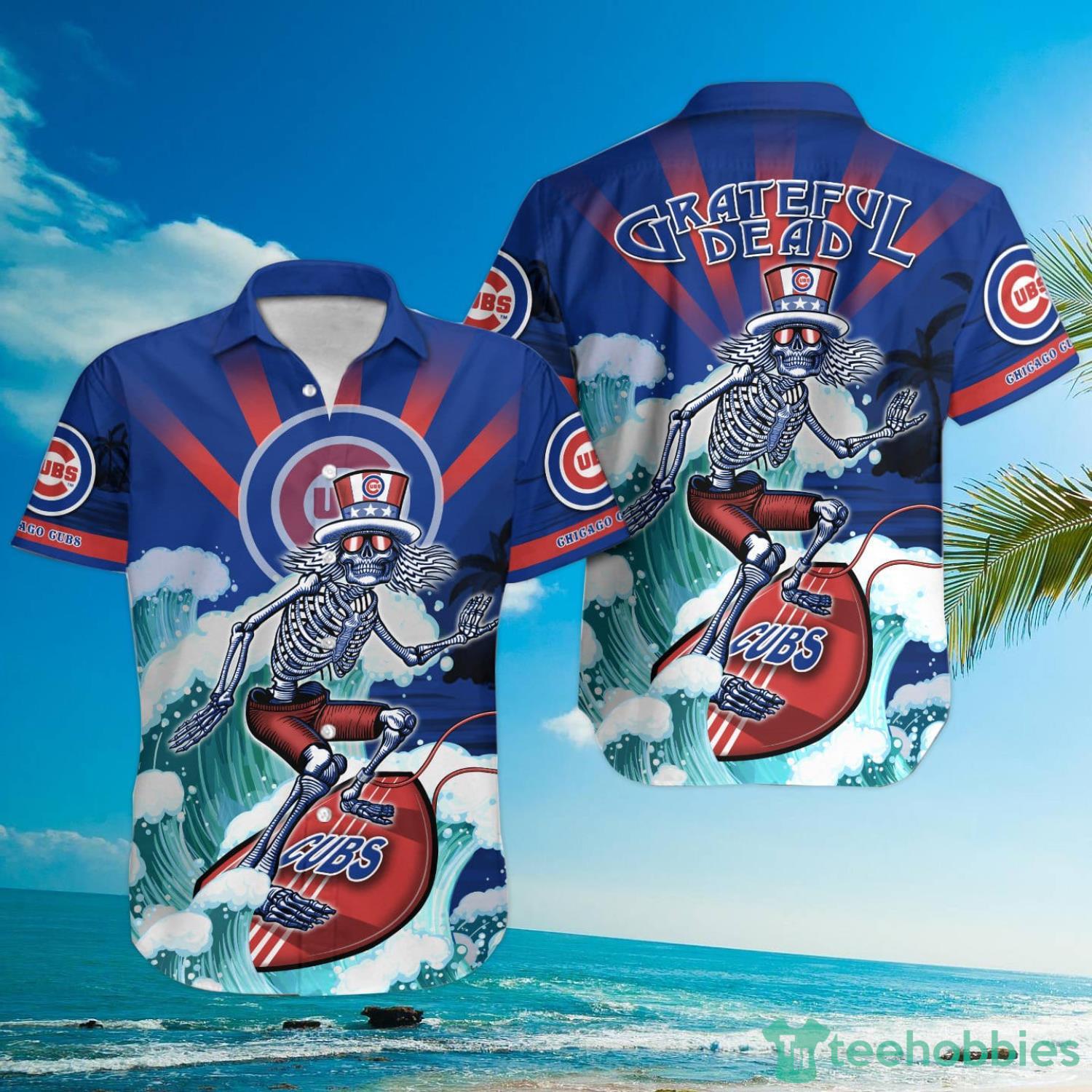 MLB Chicago Cubs Grateful Dead Hawaiian Shirt Product Photo 1