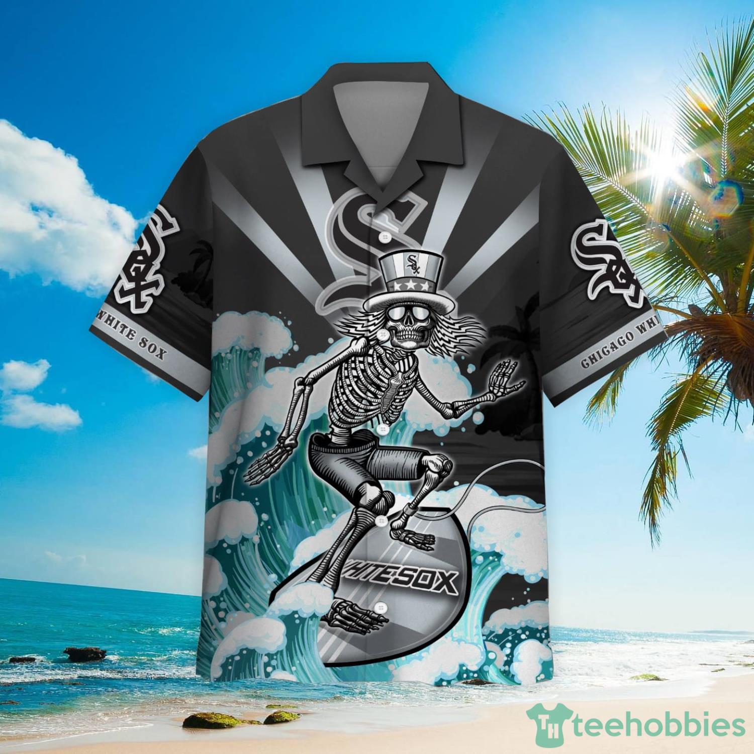 MLB Chicago White Sox Grateful Dead Hawaiian Shirt Product Photo 2