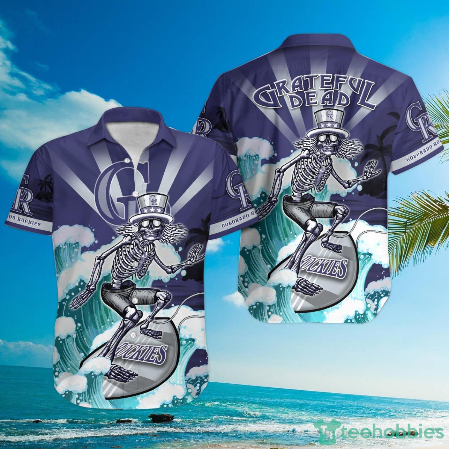 MLB Colorado Rockies Grateful Dead Hawaiian Shirt Product Photo 1