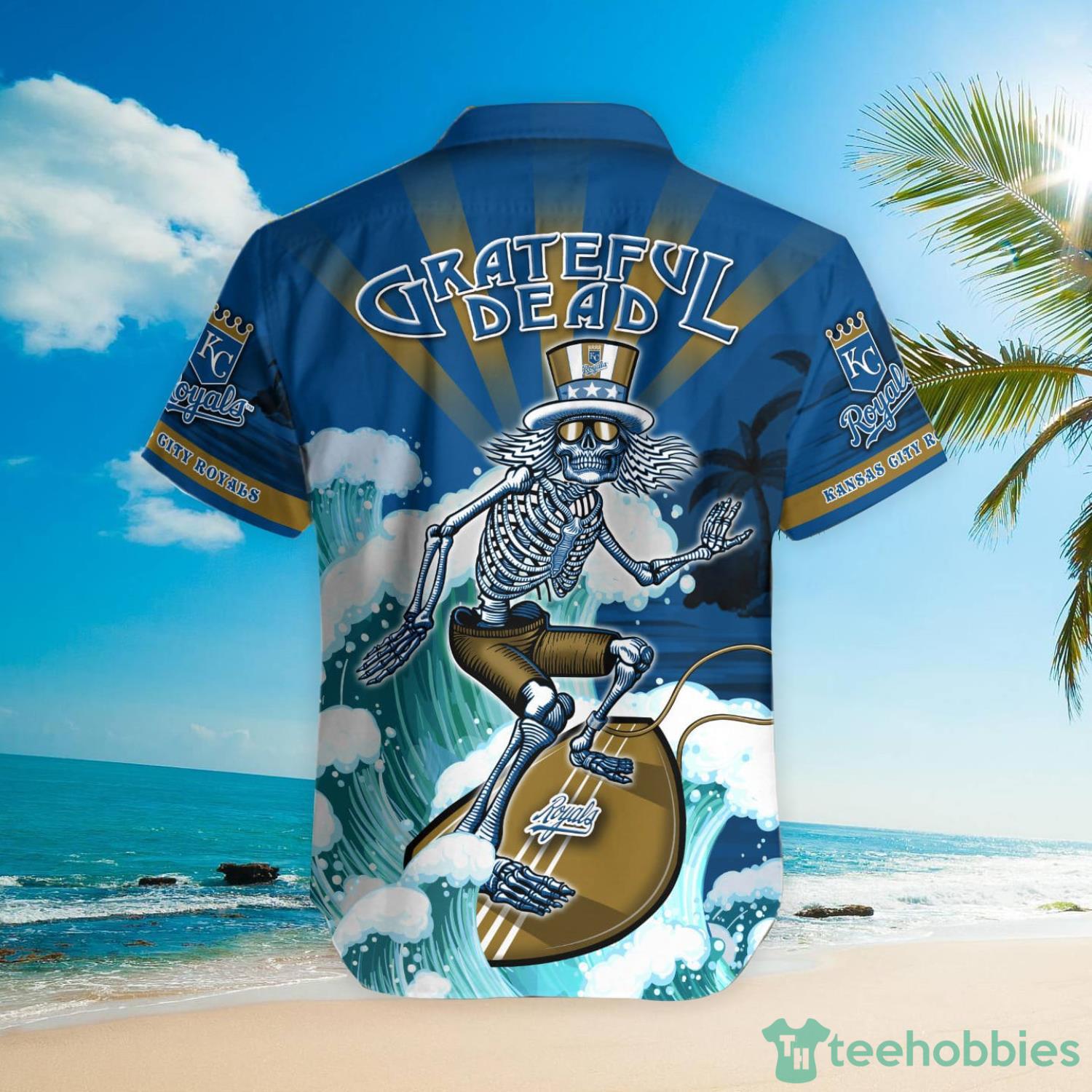 MLB Kansas City Royals Grateful Dead Hawaiian Shirt Product Photo 3