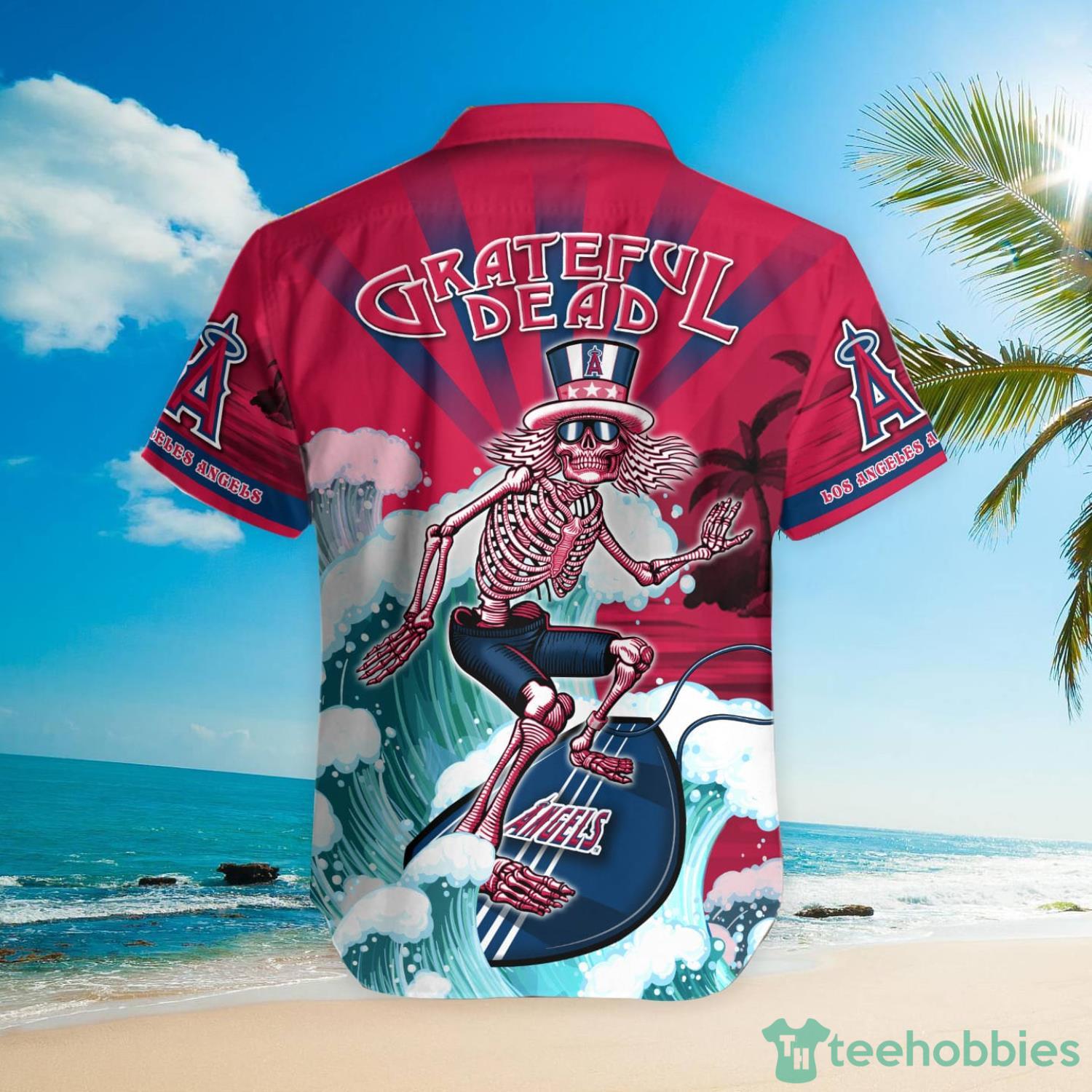 MLB Los Angeles Angels Grateful Dead Hawaiian Shirt Product Photo 3
