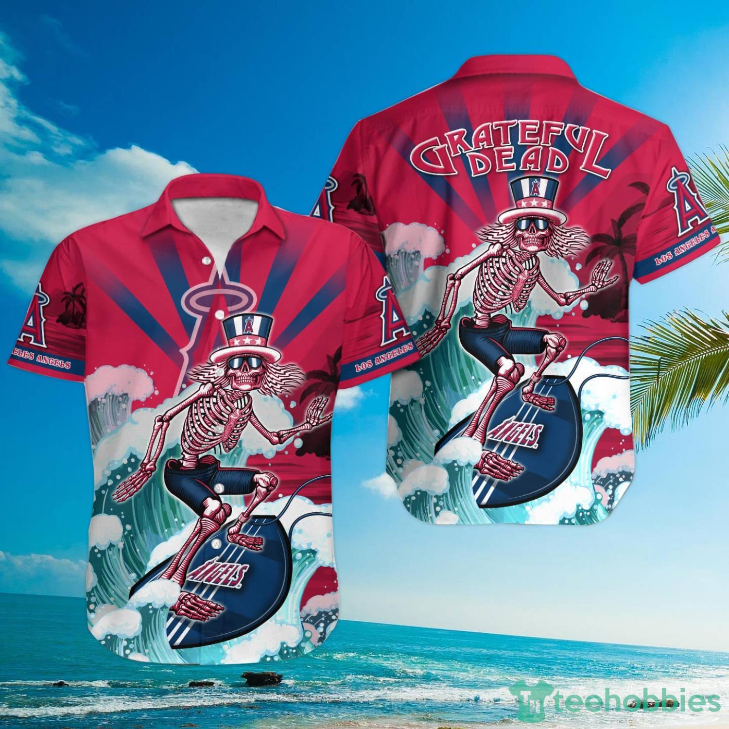 MLB Los Angeles Angels Grateful Dead Hawaiian Shirt Product Photo 1