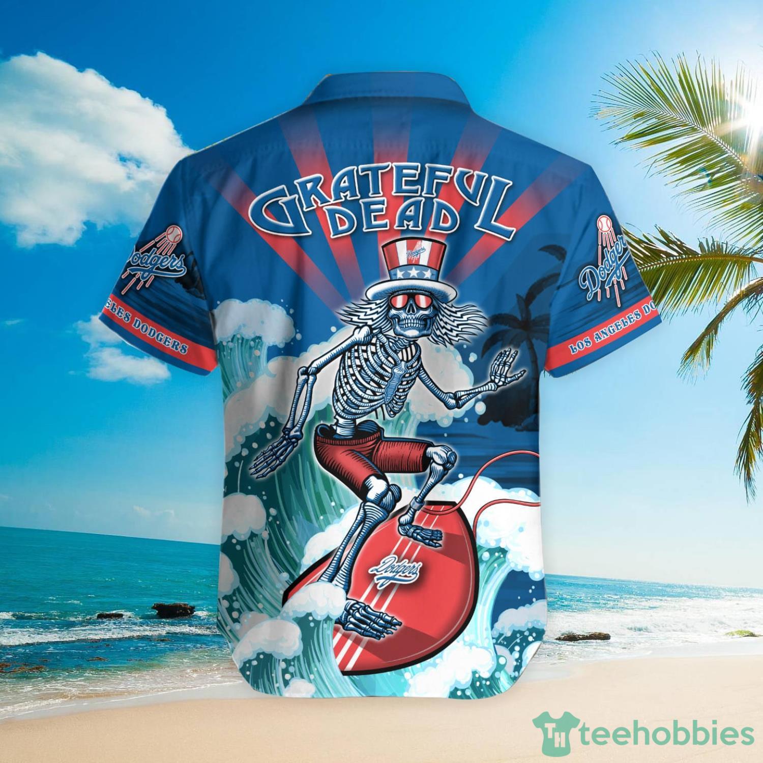 MLB Los Angeles Dodgers Grateful Dead Hawaiian Shirt Product Photo 3