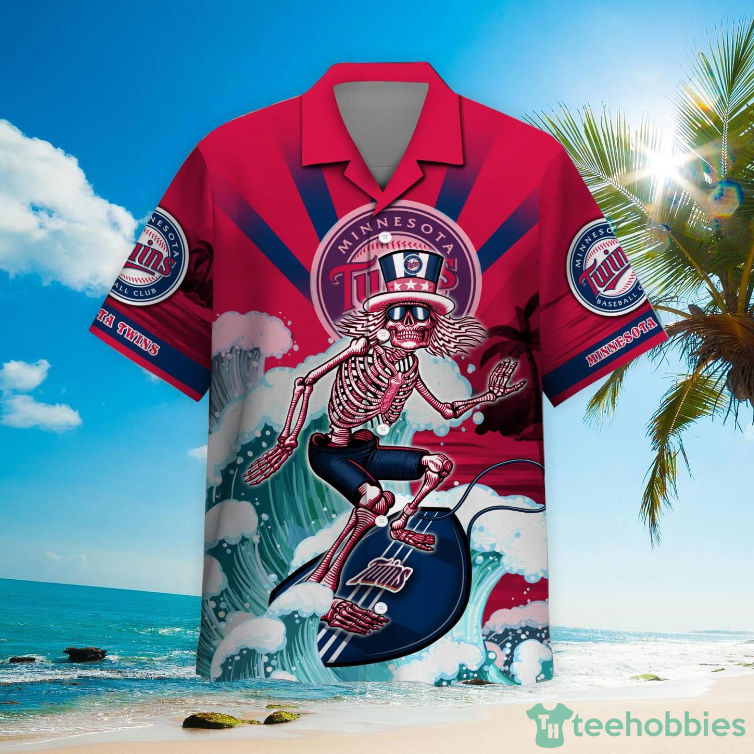 MLB Minnesota Twins Grateful Dead Hawaiian Shirt Product Photo 2