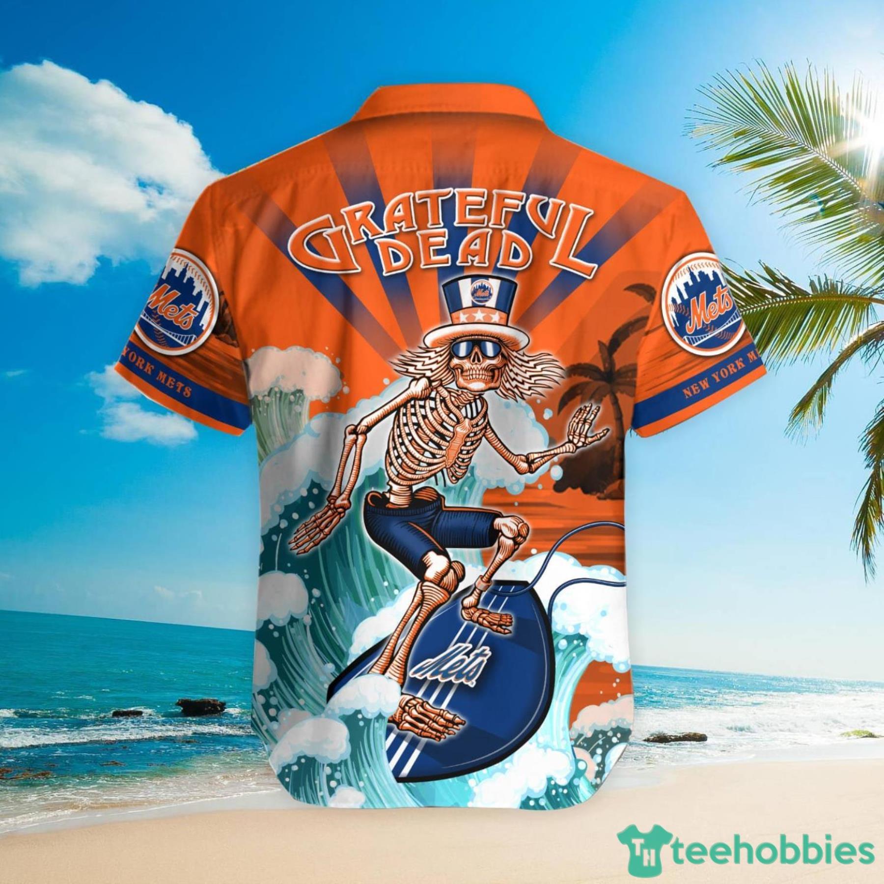 MLB New York Mets Grateful Dead Hawaiian Shirt Product Photo 3