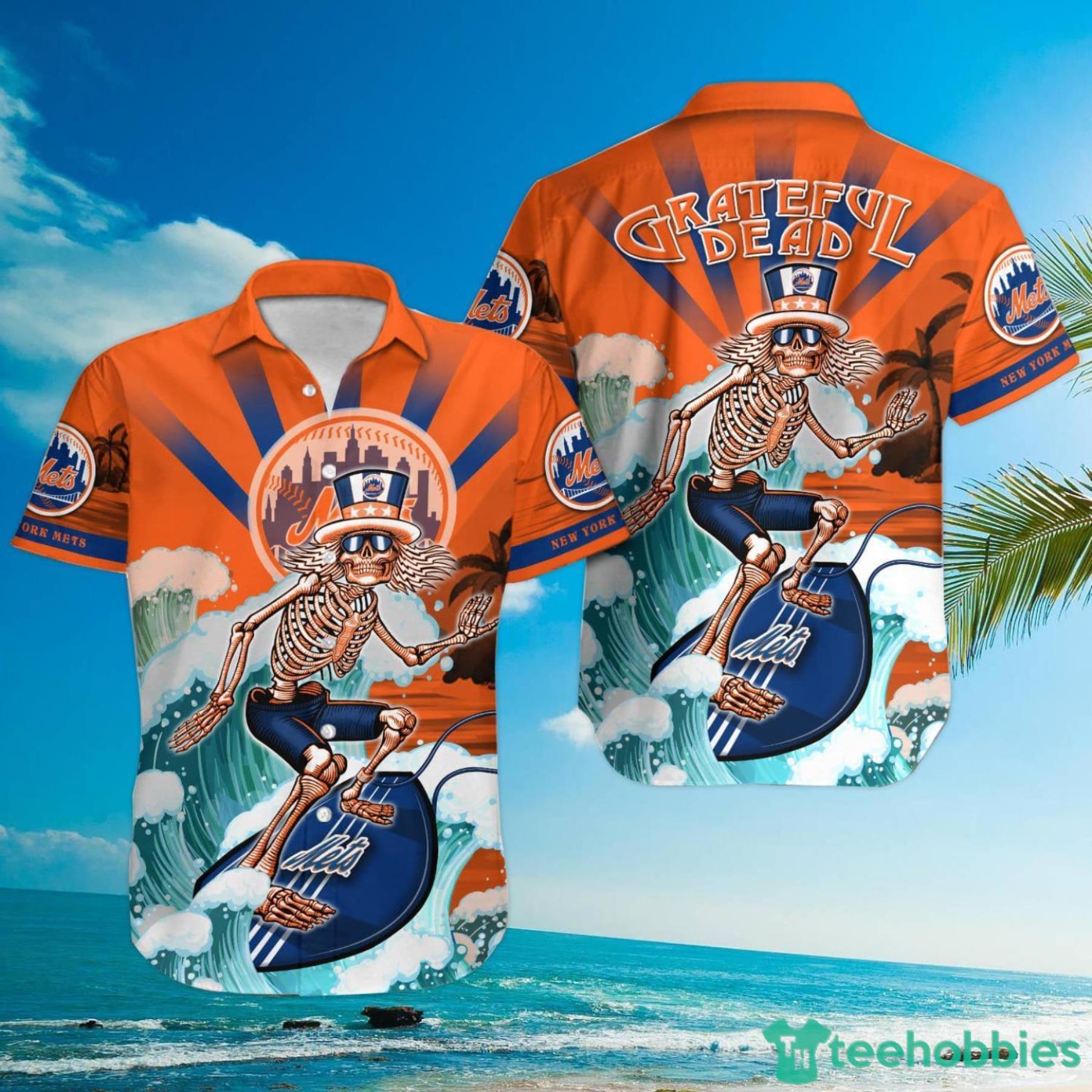 MLB New York Mets Grateful Dead Hawaiian Shirt Product Photo 1
