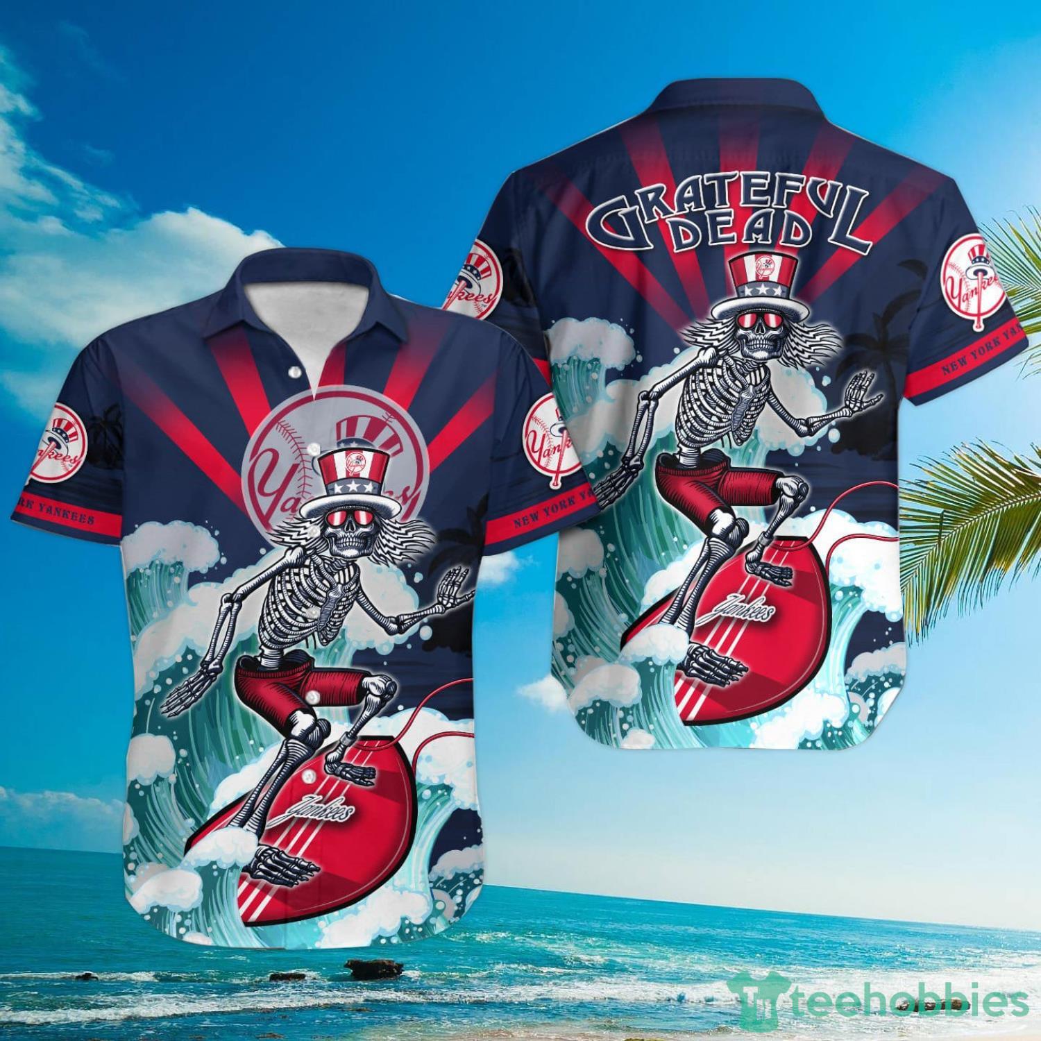 MLB New York Yankees Grateful Dead Hawaiian Shirt Product Photo 1
