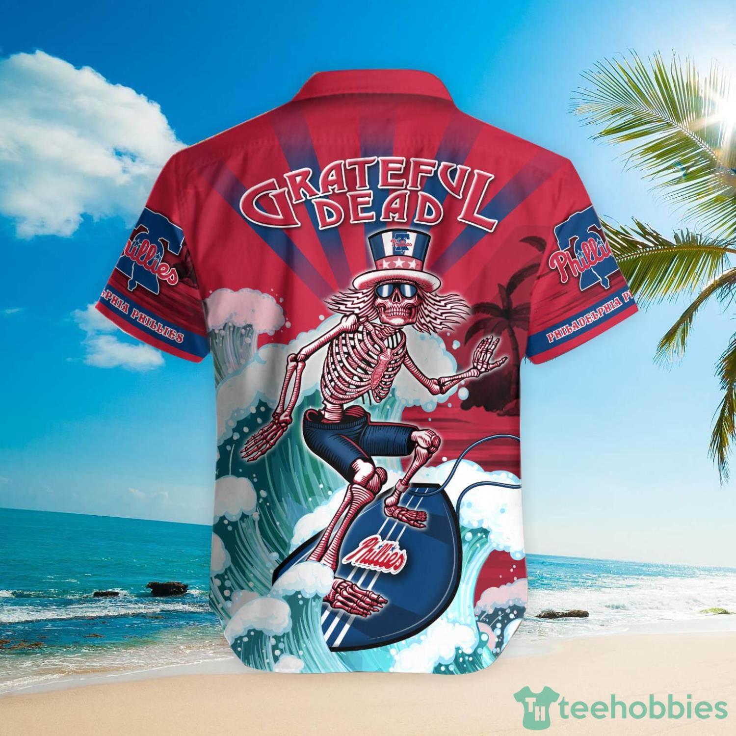 MLB Philadelphia Phillies Grateful Dead Hawaiian Shirt Product Photo 3
