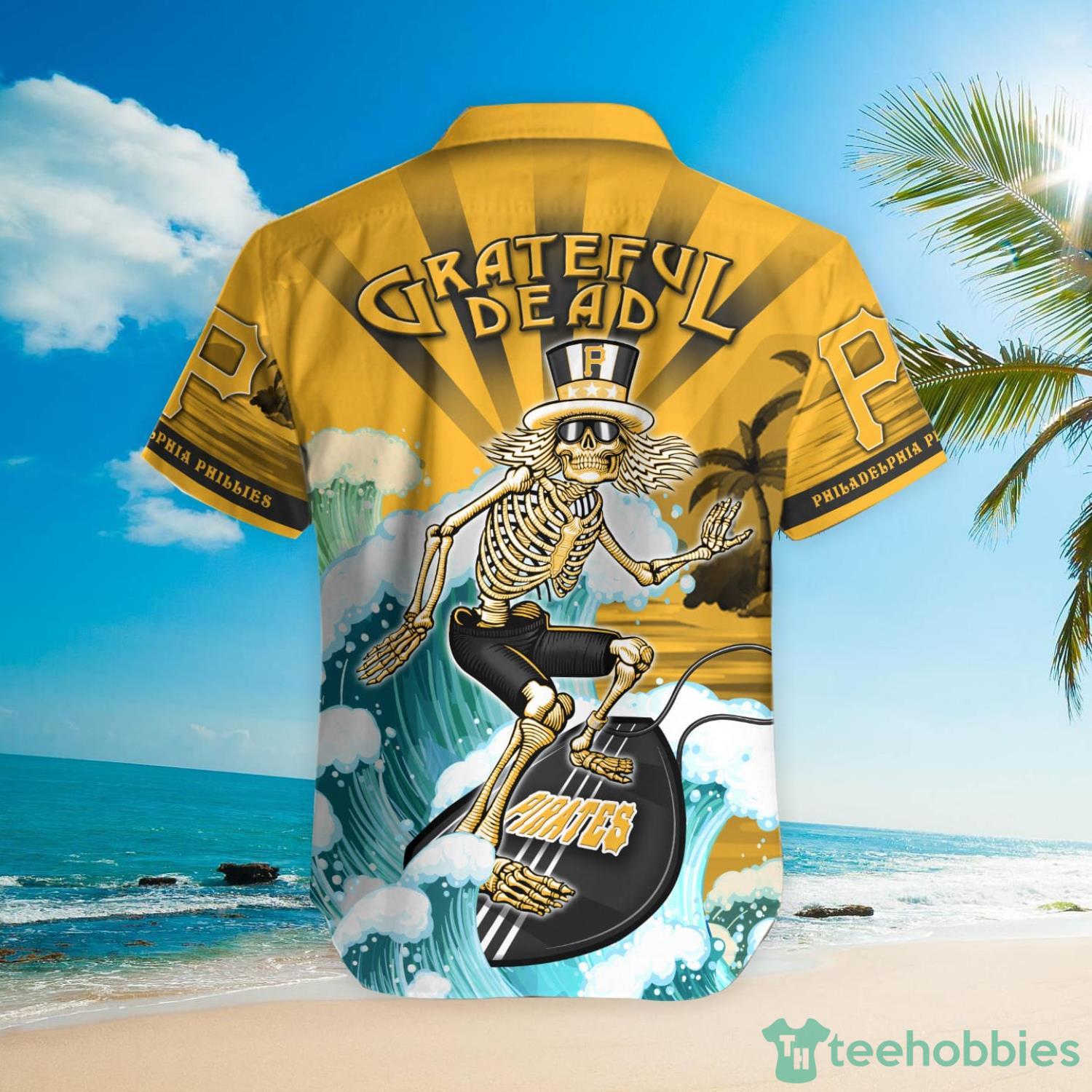 MLB Pittsburgh Pirates Grateful Dead Hawaiian Shirt Product Photo 3