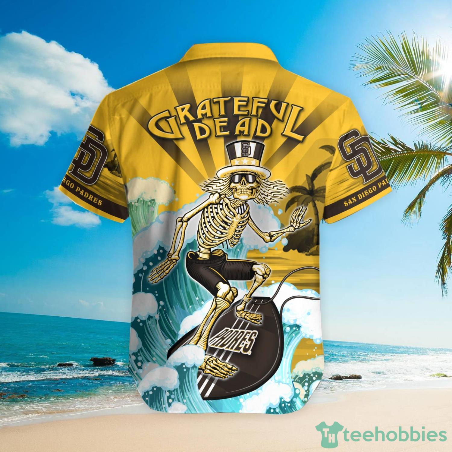MLB San Diego Padres Grateful Dead Hawaiian Shirt Product Photo 3
