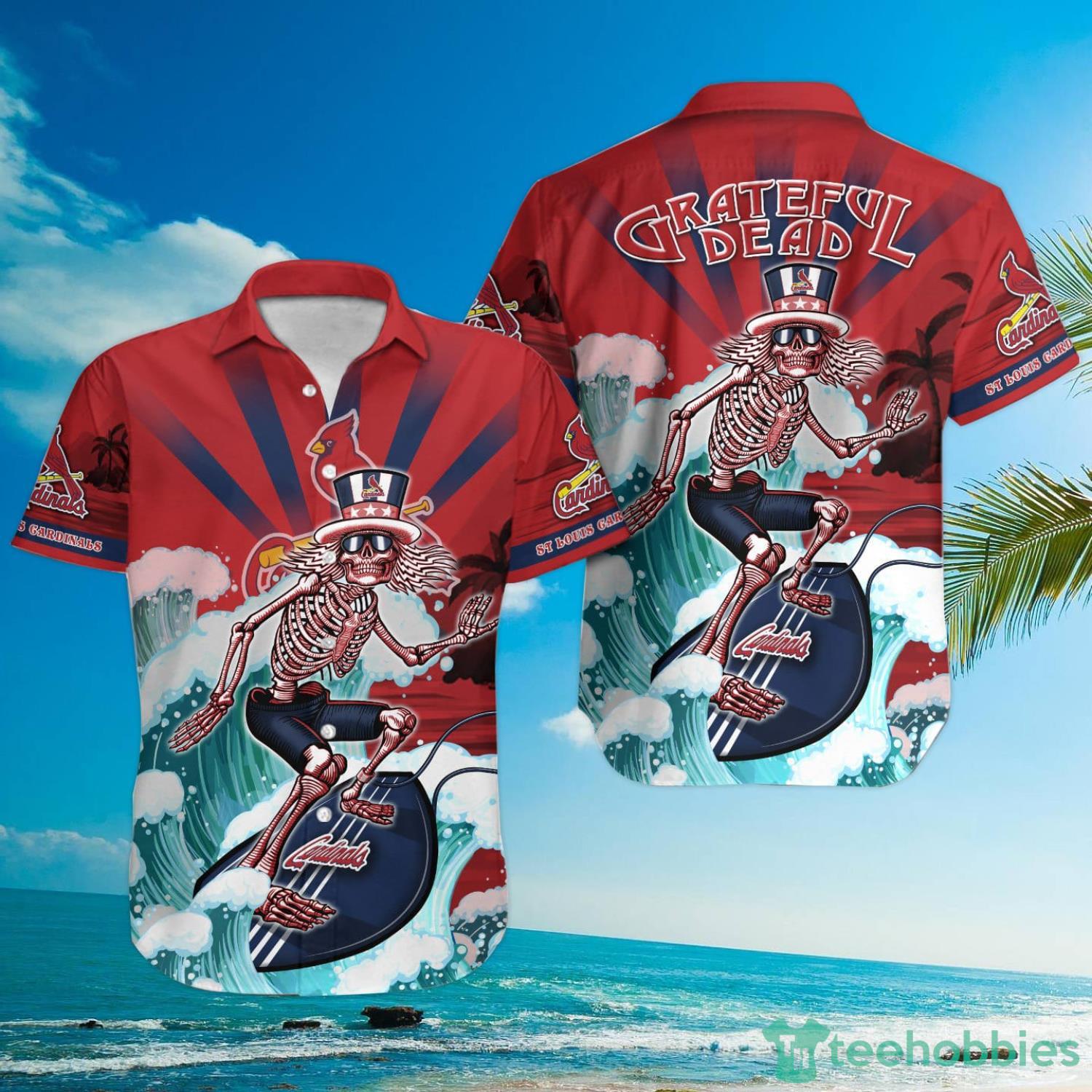 MLB St Louis Cardinals Grateful Dead Hawaiian Shirt Product Photo 1