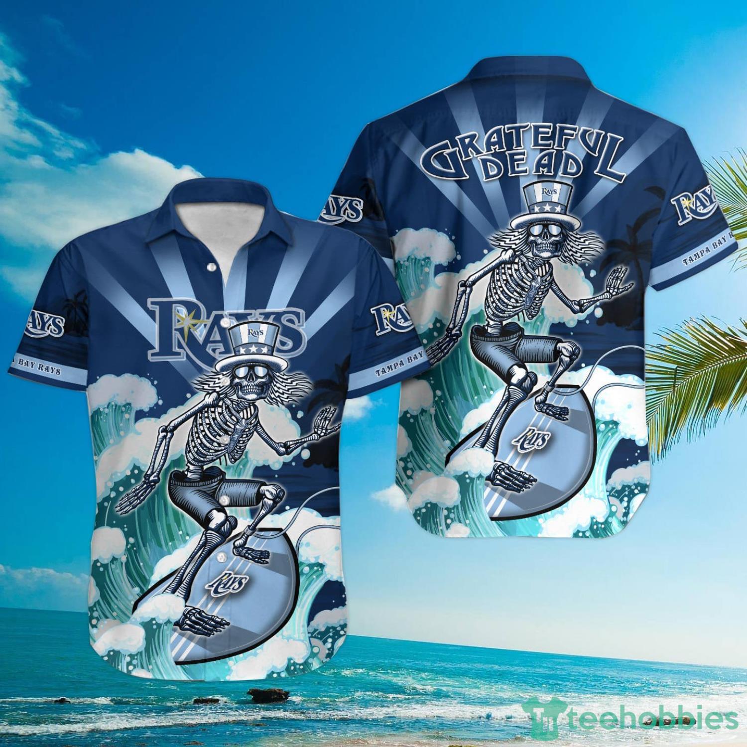 MLB Tampa Bay Rays Grateful Dead Hawaiian Shirt Product Photo 1