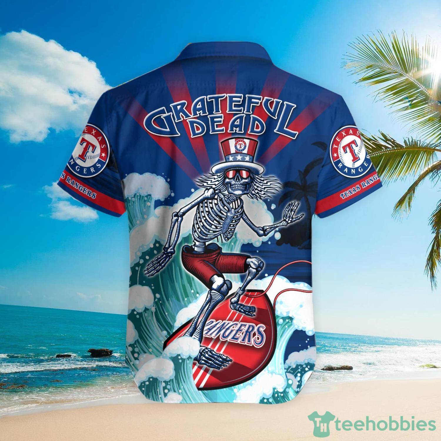 MLB Texas Rangers Grateful Dead Hawaiian Shirt Product Photo 3