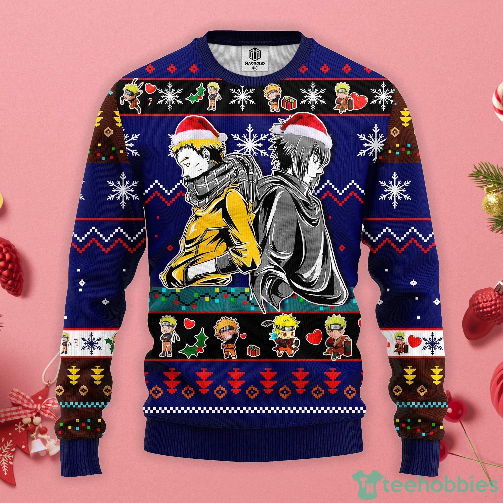 Naruto Sasuke Cute Gift Ugly Christmas Sweater Product Photo 1