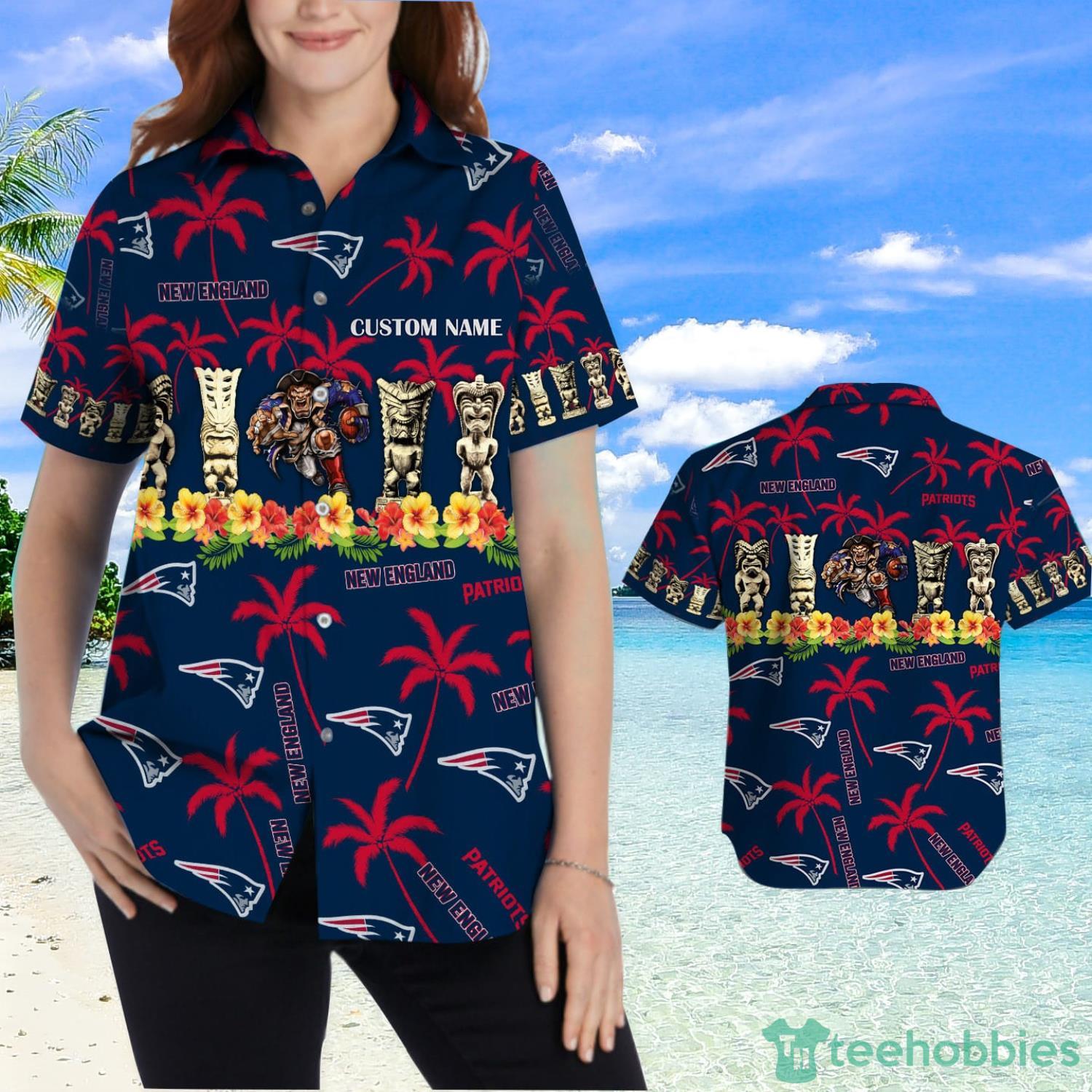 New England Patriots Custom Name Hawaiian Shirt Product Photo 2