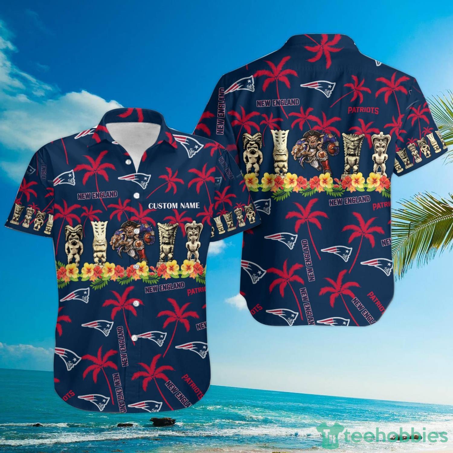 New England Patriots Custom Name Hawaiian Shirt Product Photo 4