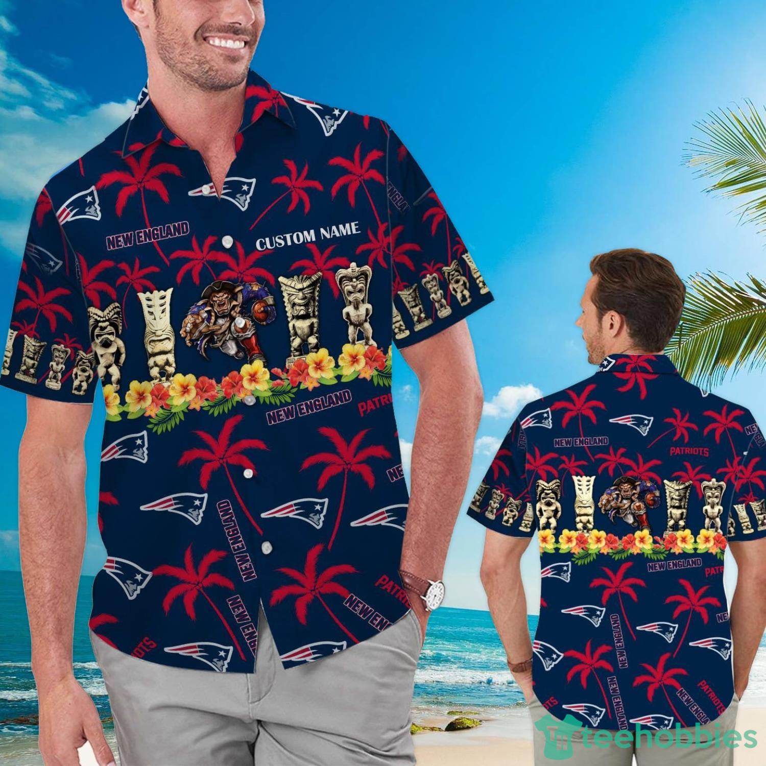 New England Patriots Custom Name Hawaiian Shirt Product Photo 1