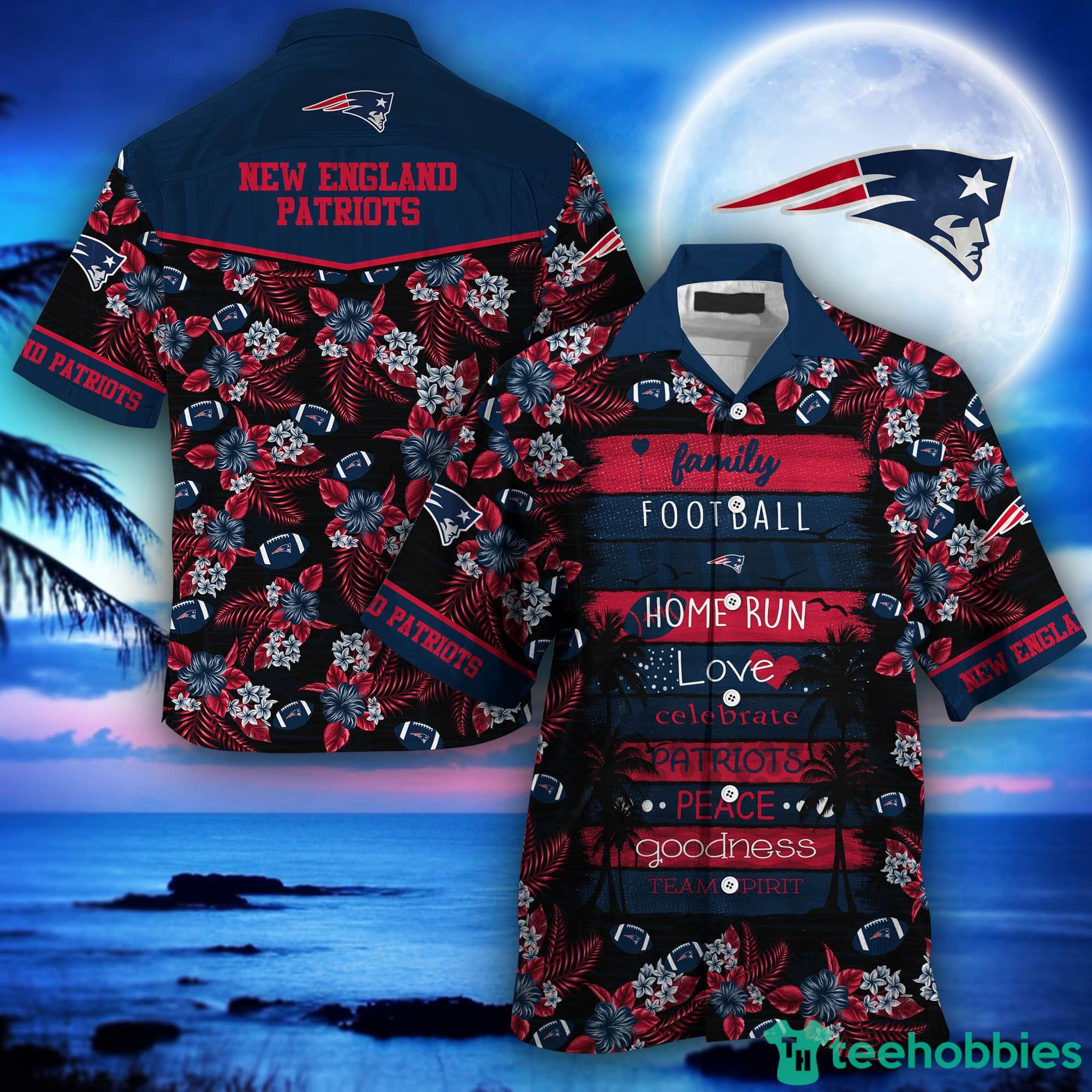 New England Patriots NFL And Tropical Combo Summer Hawaiian Shirt And Pants  - Freedomdesign