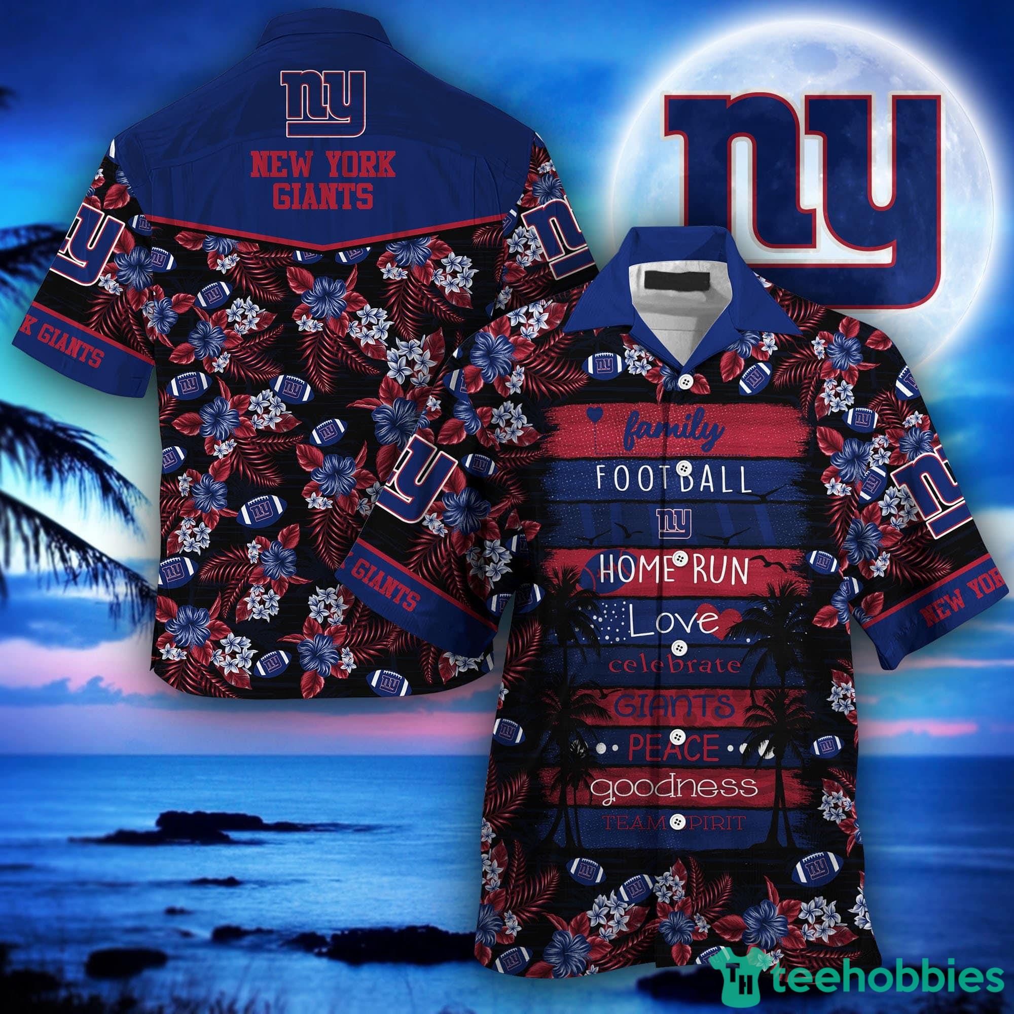 New York Giants NFL And Tropical Pattern Combo Hawaiian Shirt And Short  Pants