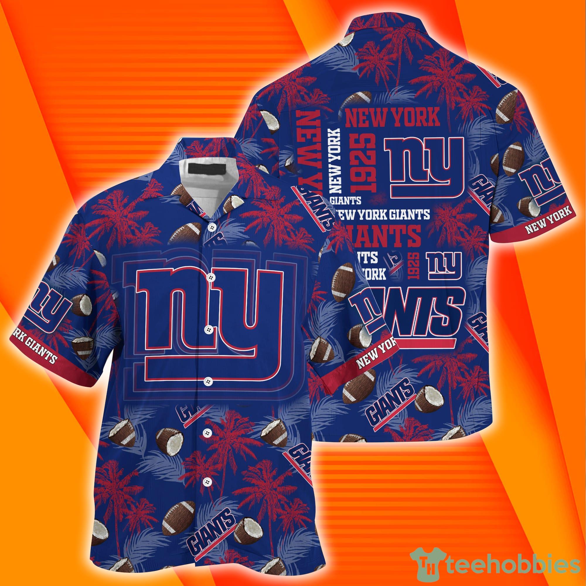 New York Giants NFL Combo Summer Hawaiian Shirt And Pants