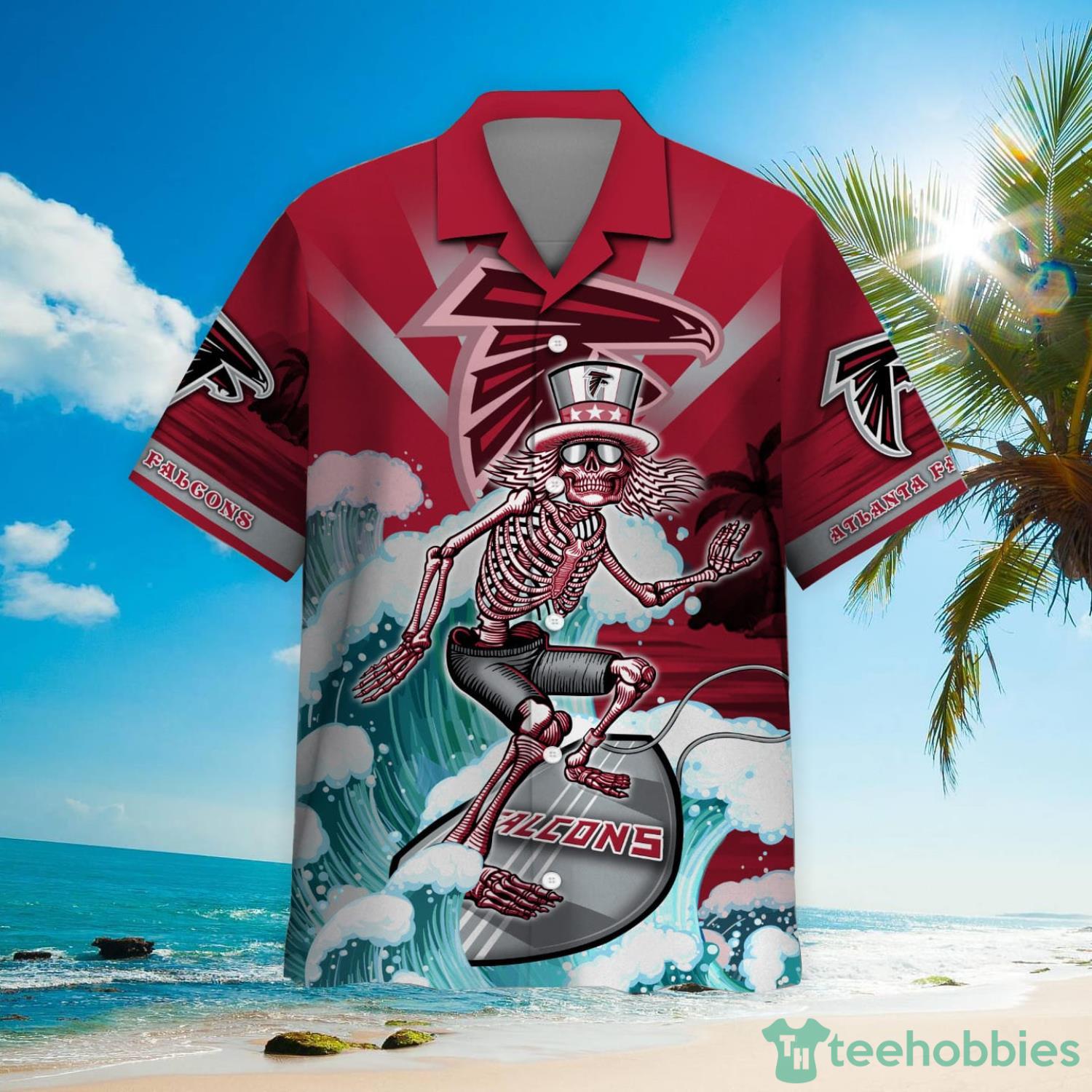 NFL Atlanta Falcons Grateful Dead Hawaiian Shirt Product Photo 2