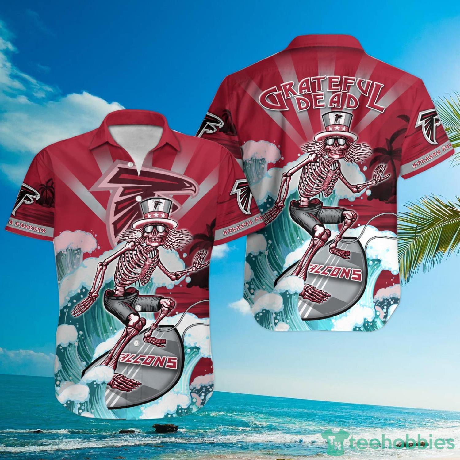 NFL Atlanta Falcons Grateful Dead Hawaiian Shirt Product Photo 1