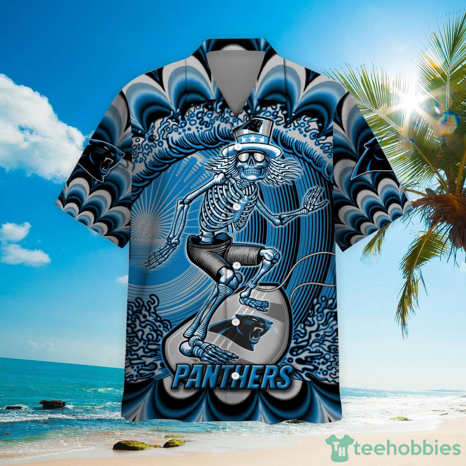 NFL Carolina Panthers Grateful Dead Hawaiian Shirt For Fans Product Photo 2