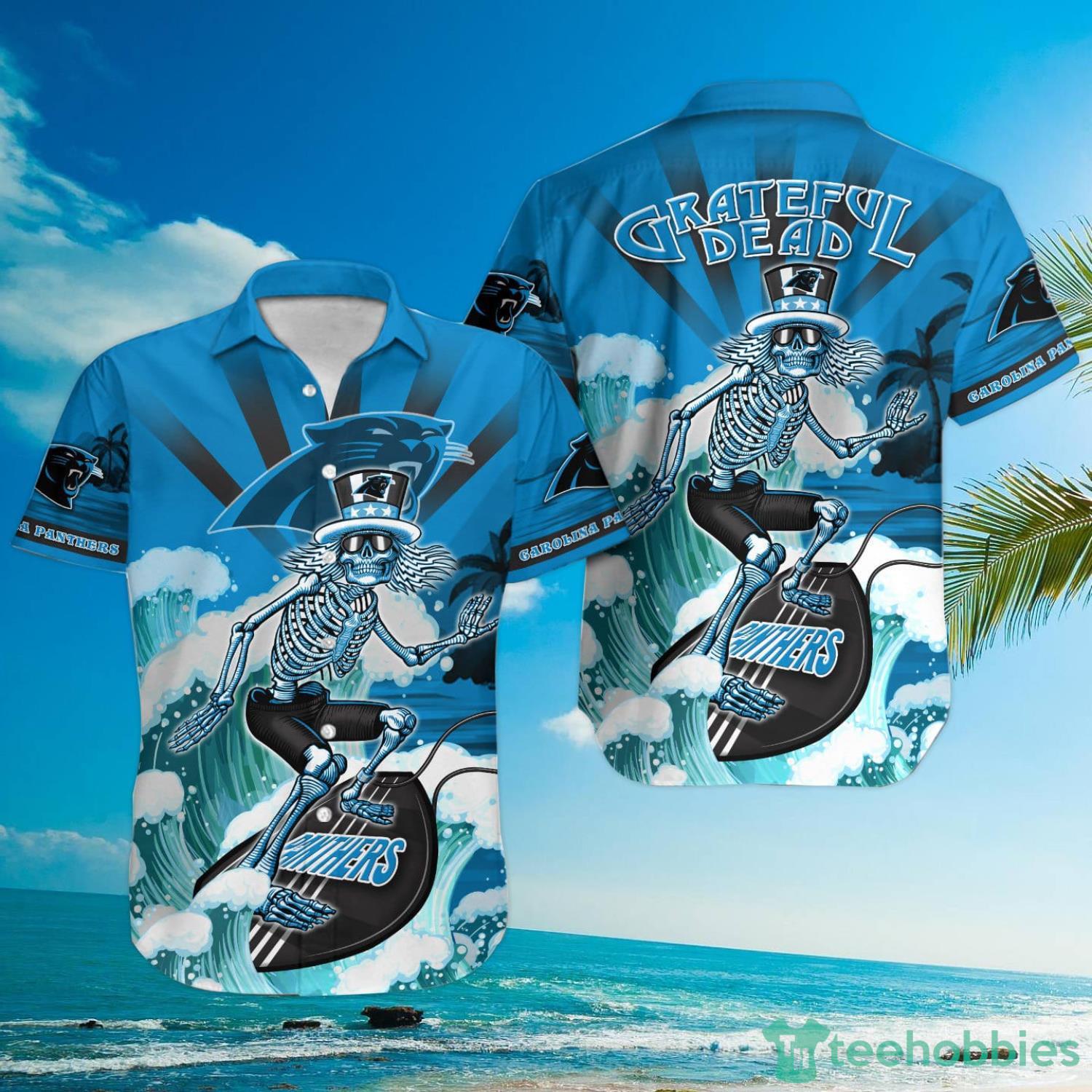 NFL Carolina Panthers Grateful Dead Hawaiian Shirt Product Photo 1