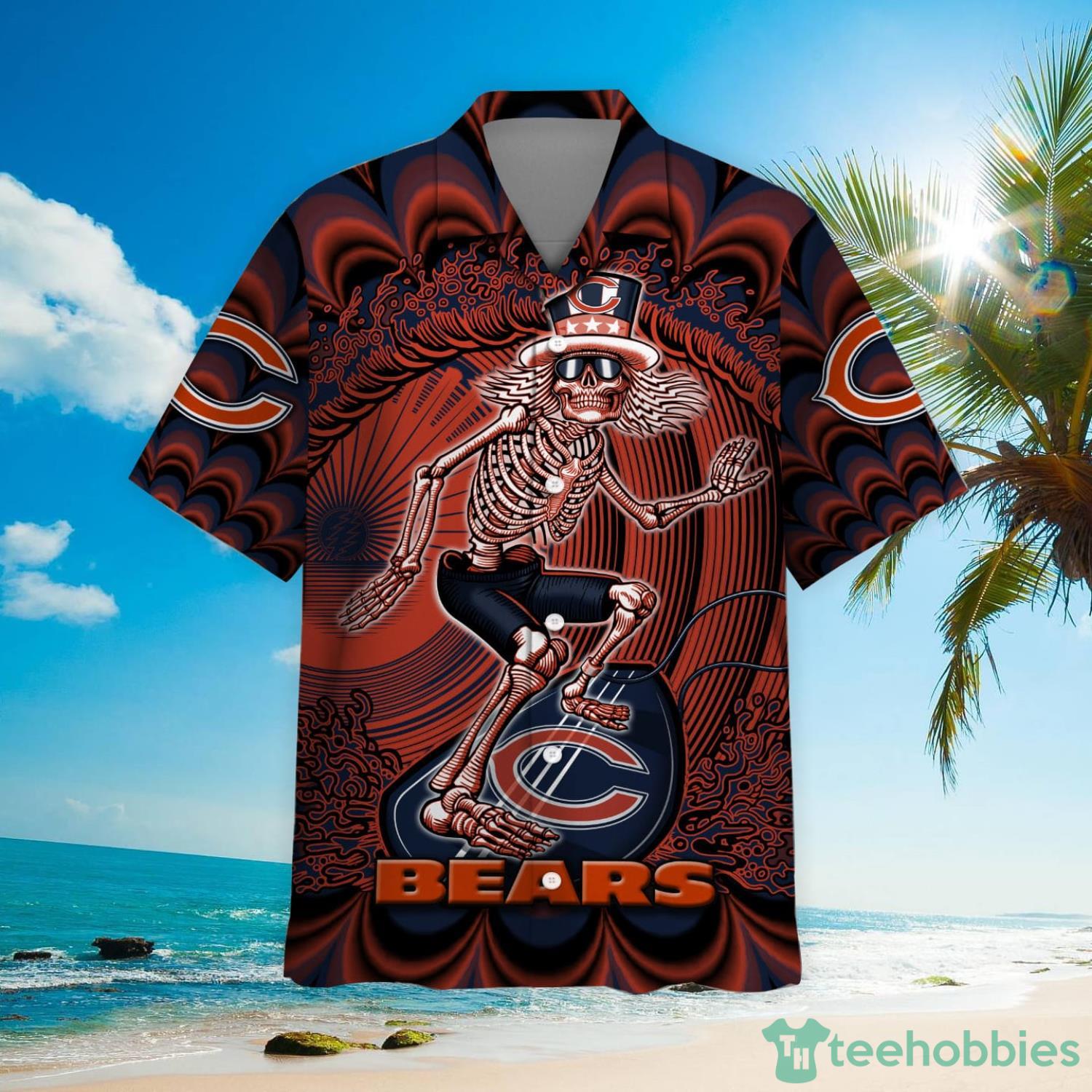 NFL Chicago Bears Grateful Dead Hawaiian Shirt For Fans Product Photo 2