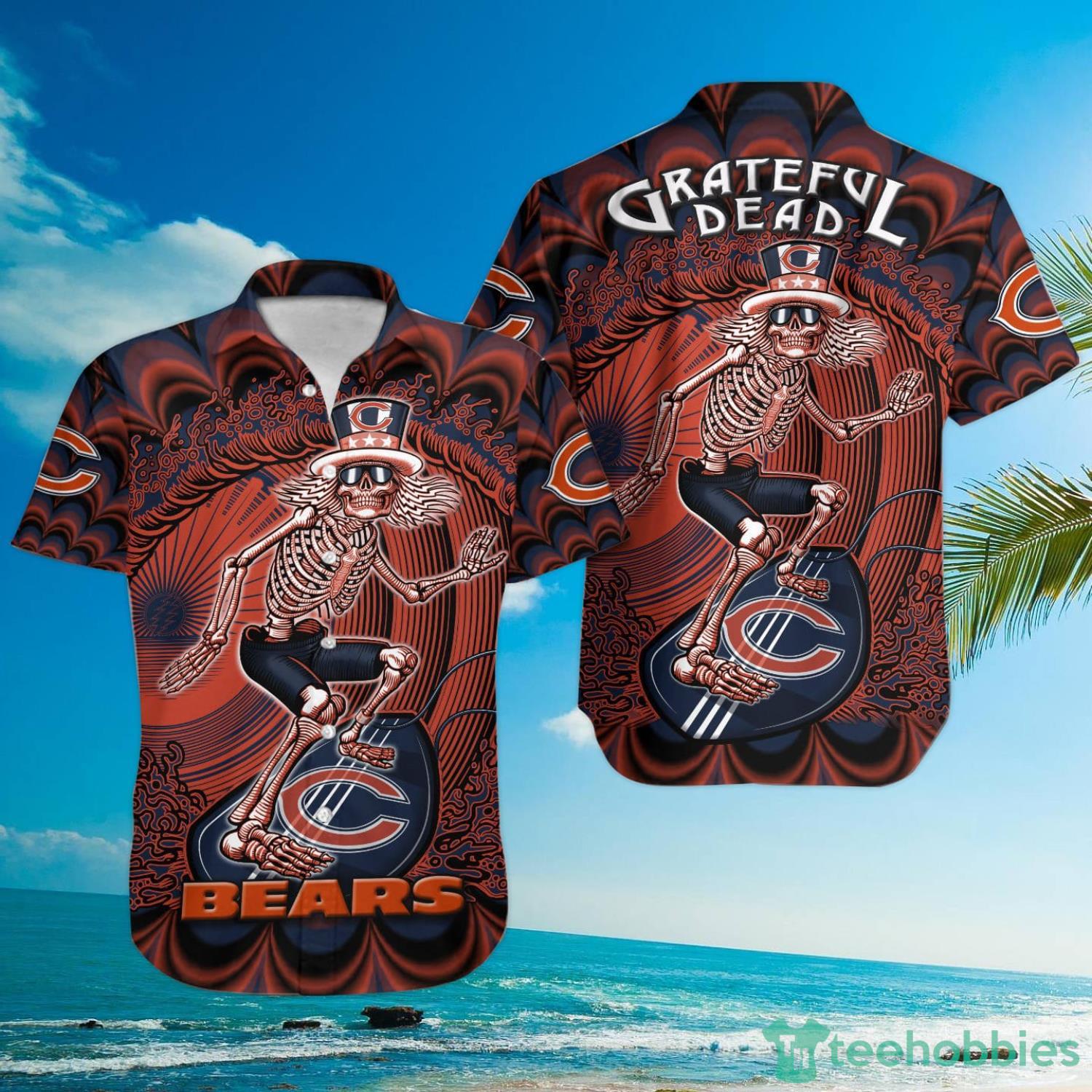 NFL Chicago Bears Grateful Dead Hawaiian Shirt For Fans Product Photo 1