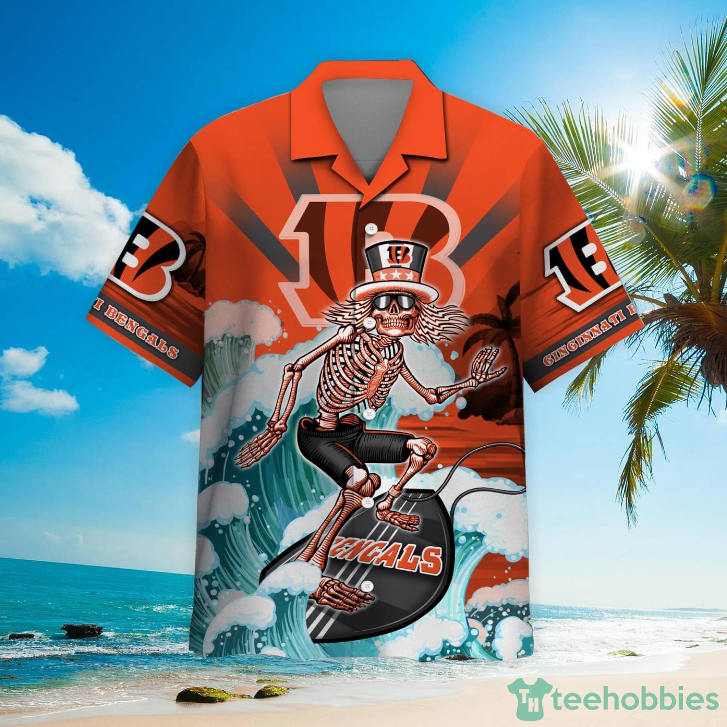 NFL Cincinnati Bengals Grateful Dead Hawaiian Shirt Product Photo 2