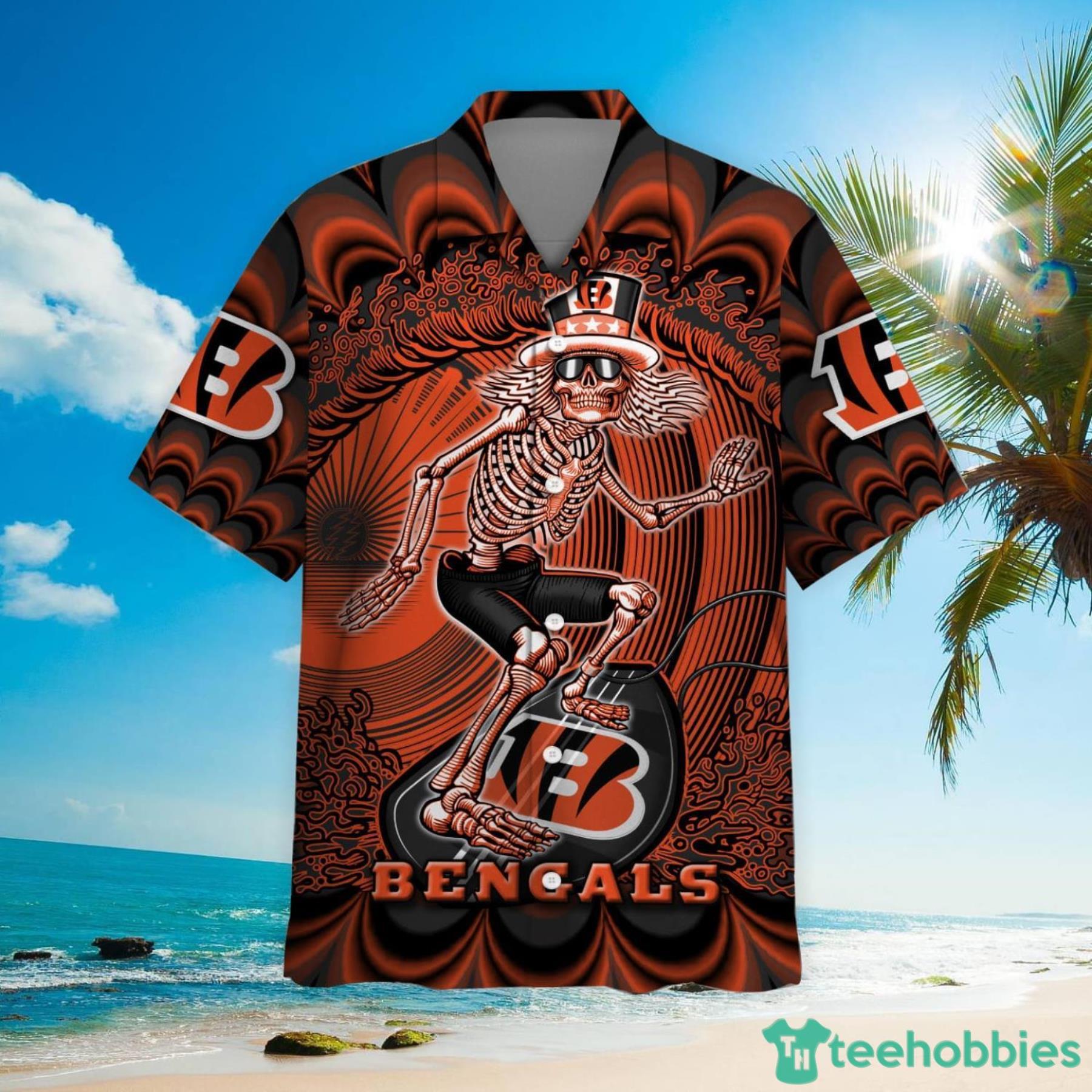 NFL Cincinnati Bengals Grateful Dead Hawaiian Shirt For Fans Product Photo 2