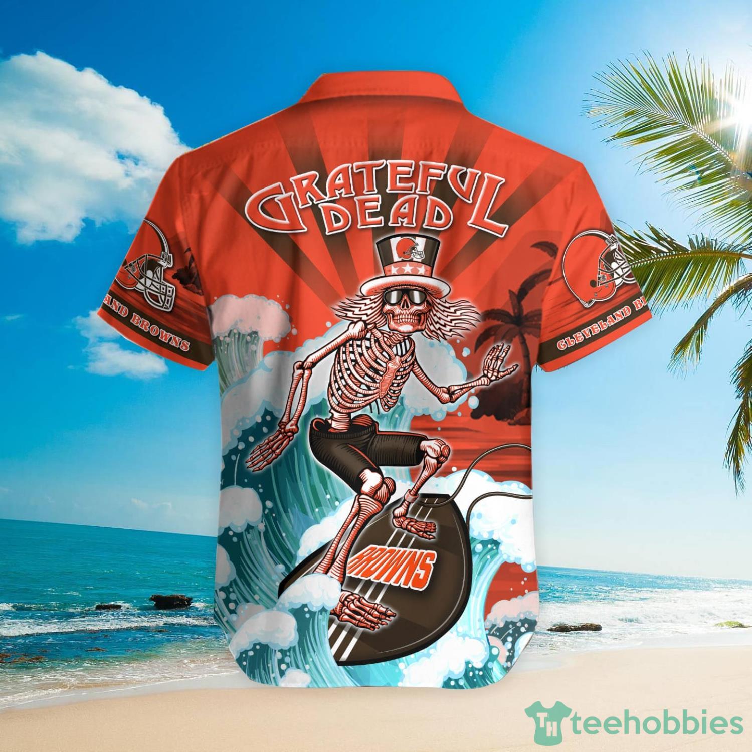 NFL Cleveland Browns Grateful Dead Hawaiian Shirt Product Photo 3