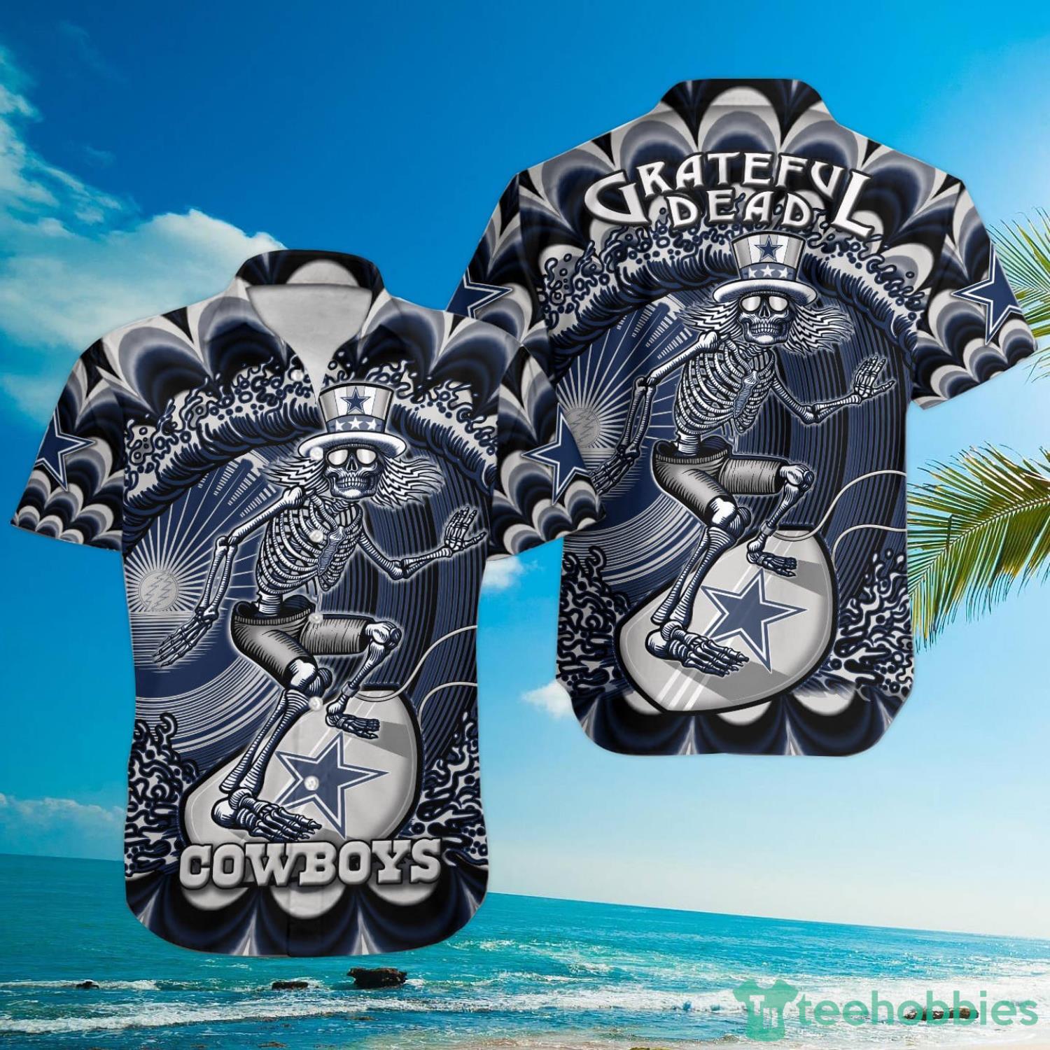 NFL Dallas Cowboys Grateful Dead Hawaiian Shirt For Fans Product Photo 1